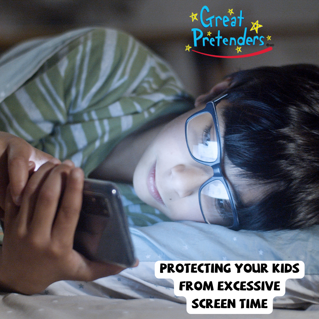 Kid laying in bed on their phone.