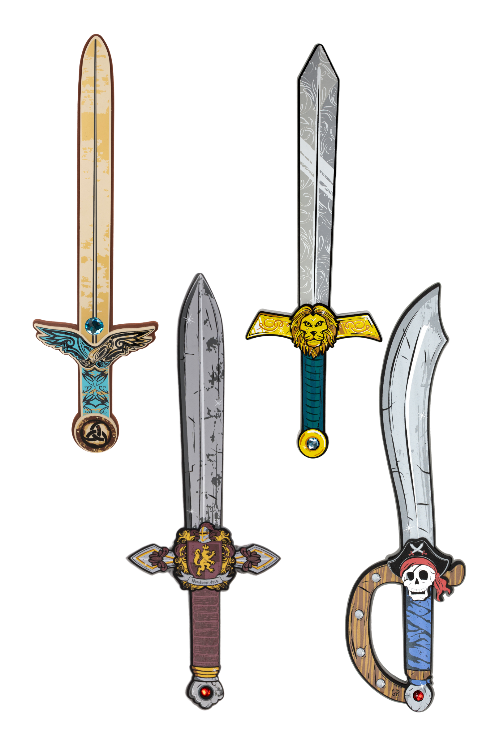 4 Piece Knights Honour Lionheart Sword Bundle