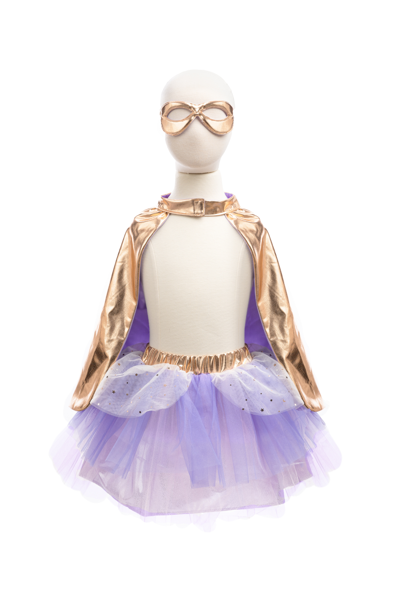 Super-duper Tutu, Cape & Mask, Metallic Rose Gold & Lilac