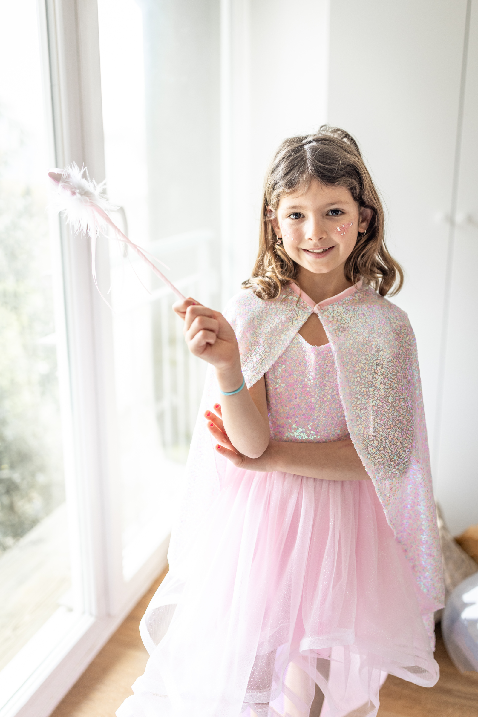 Robe sequins rose Twirl, taille US 3-4