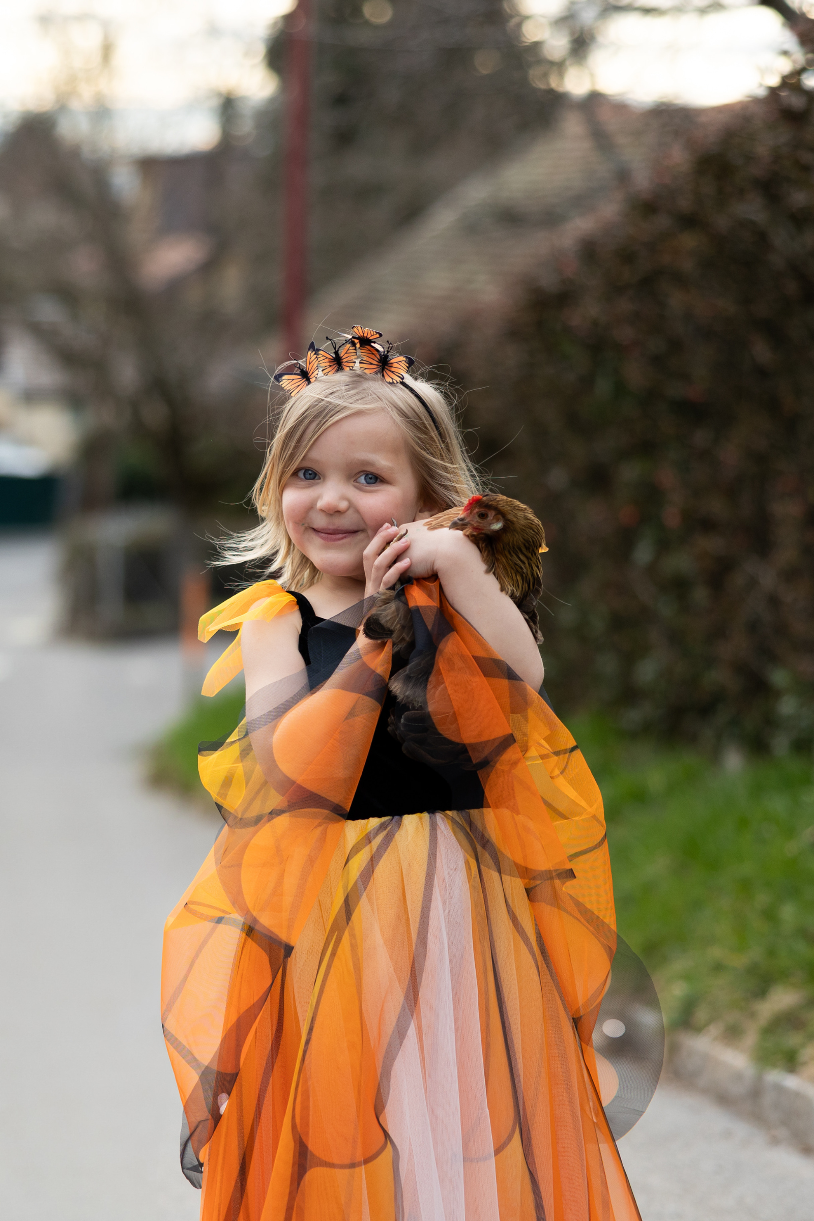 Butterfly Twirl Dress with Wings & Headband