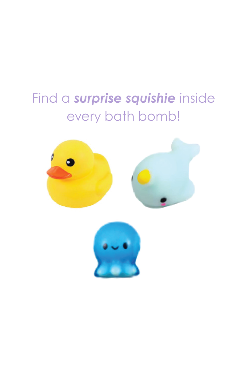 Coffret de bombes de bain « Il était une fois le bain », avec squishie surprise à l'intérieur