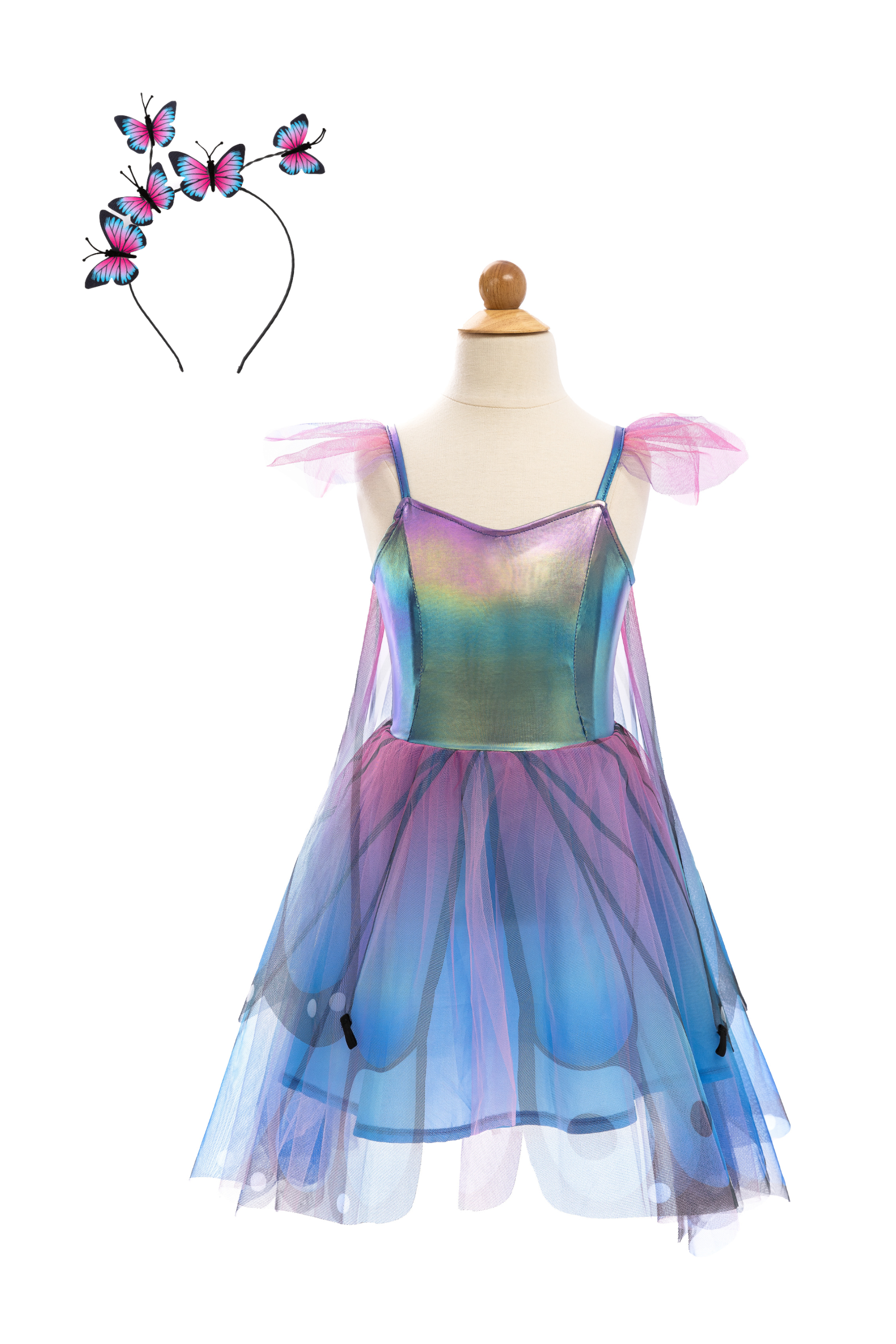 Robe de papillon avec ailes, bleu/violet