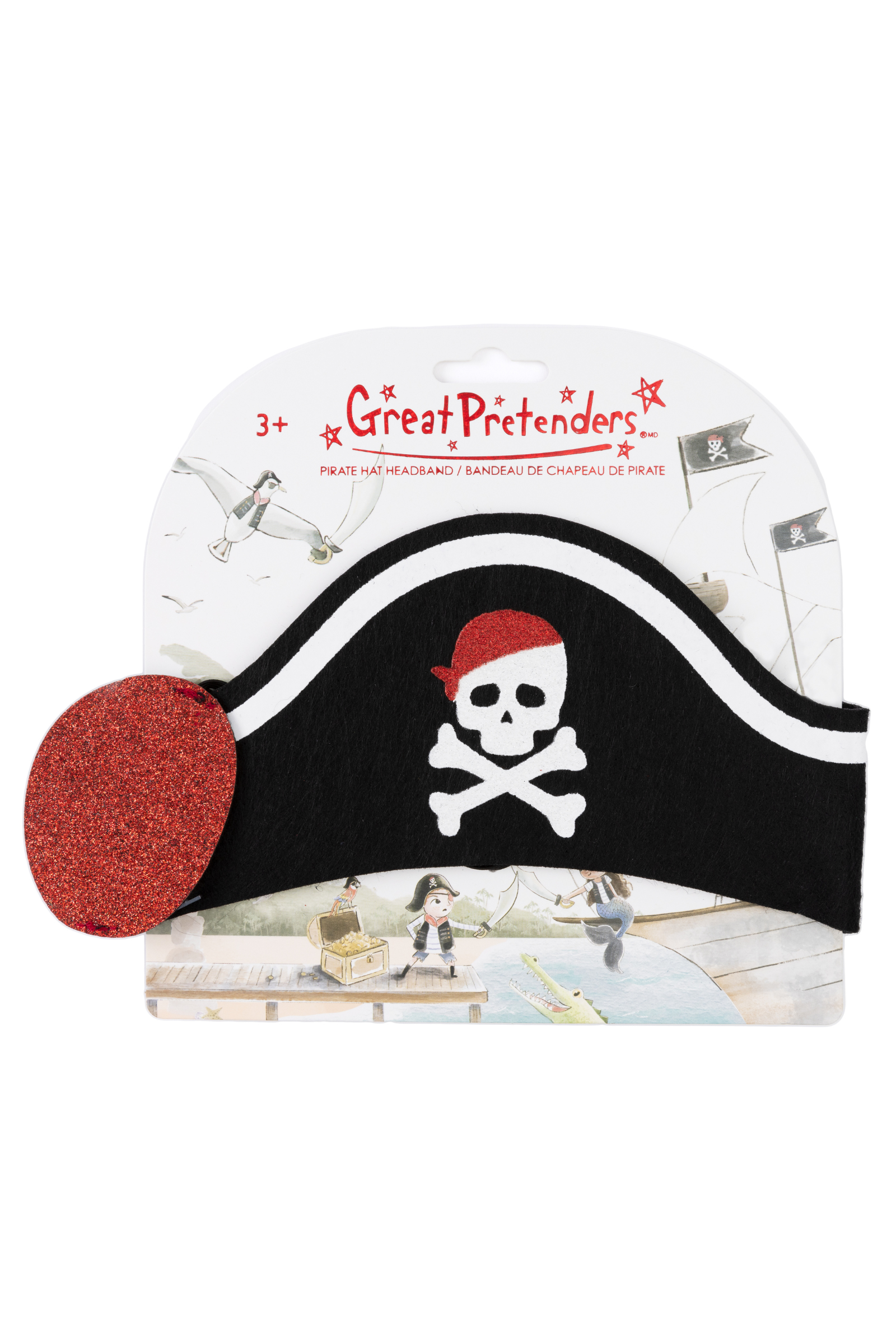 Bandeau chapeau de pirate avec cache-oeil