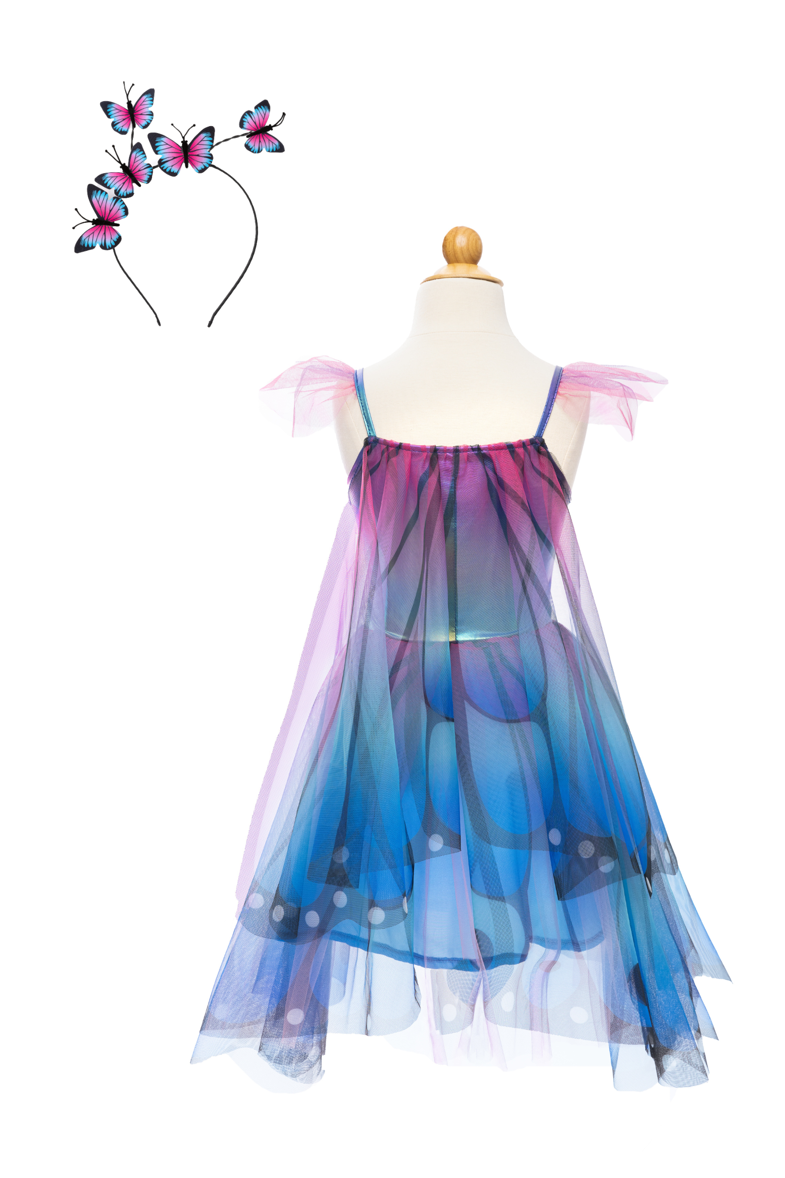 Robe de papillon avec ailes, bleu/violet
