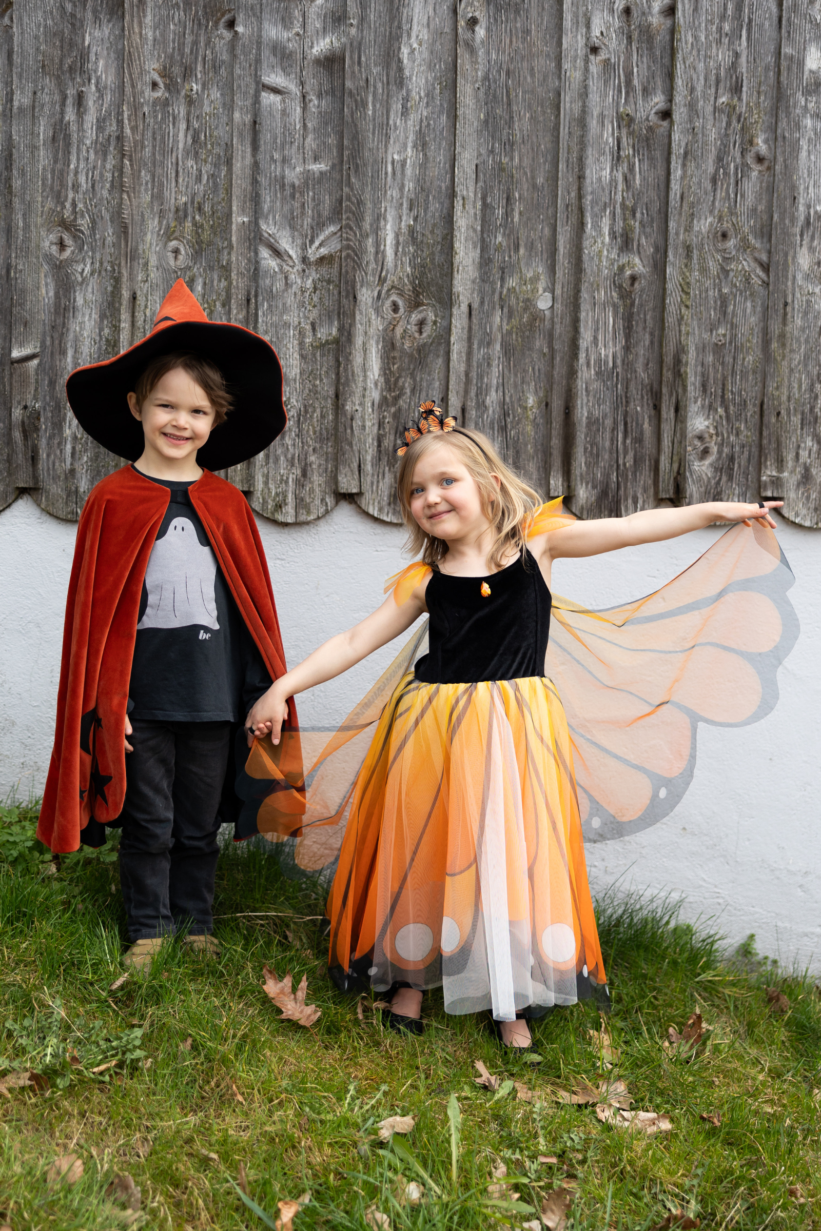 Monarch Butterfly Twirl Dress with Wings & Headband