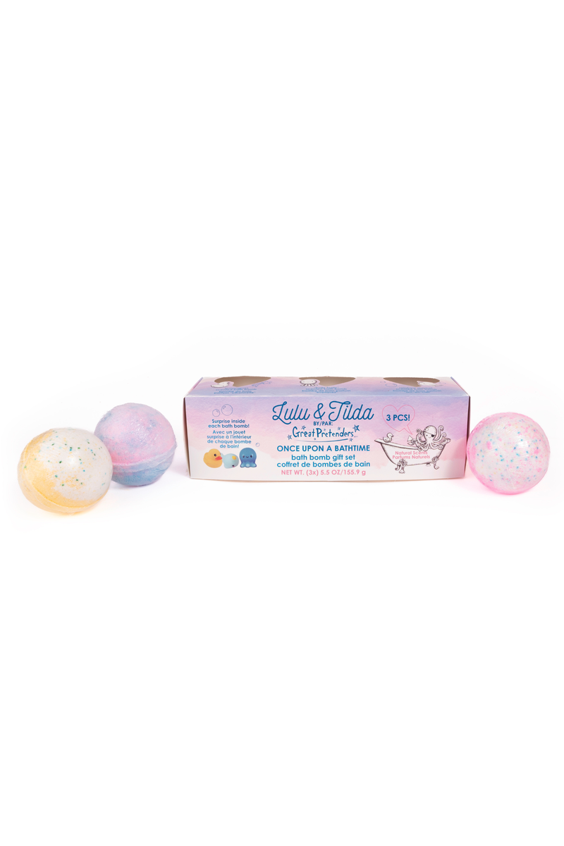 Coffret de bombes de bain « Il était une fois le bain », avec squishie surprise à l'intérieur