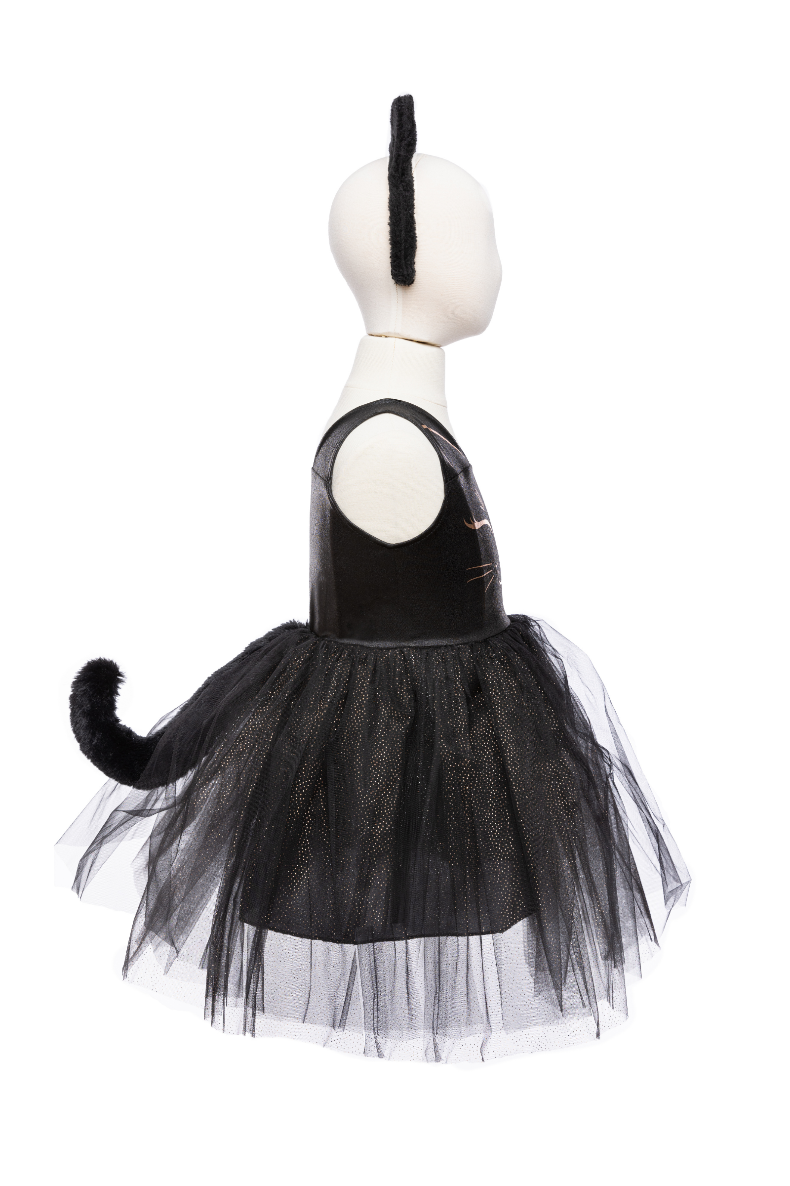 Robe de chat noir avec serre-tête