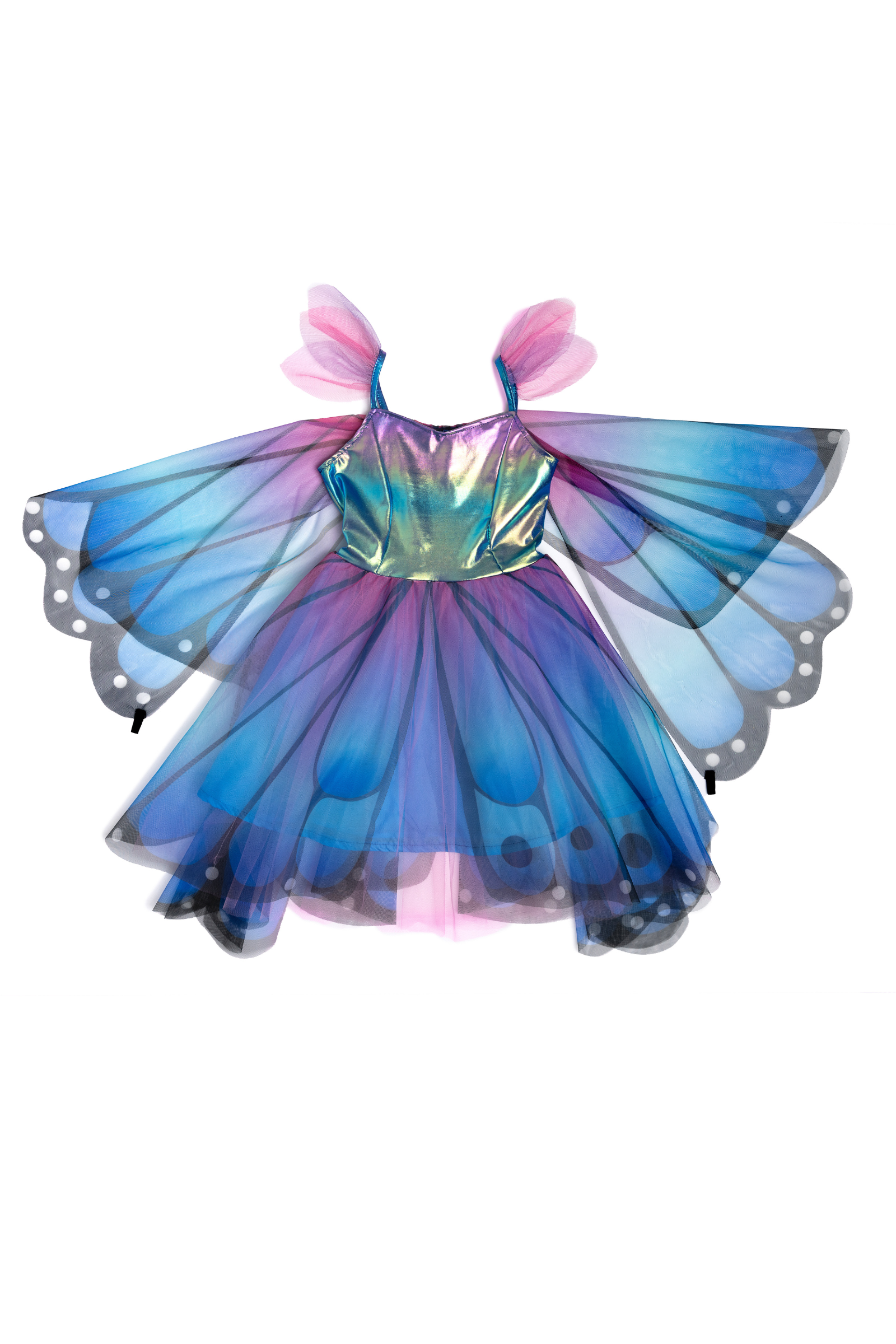 Robe de papillon avec ailes, bleu/violet