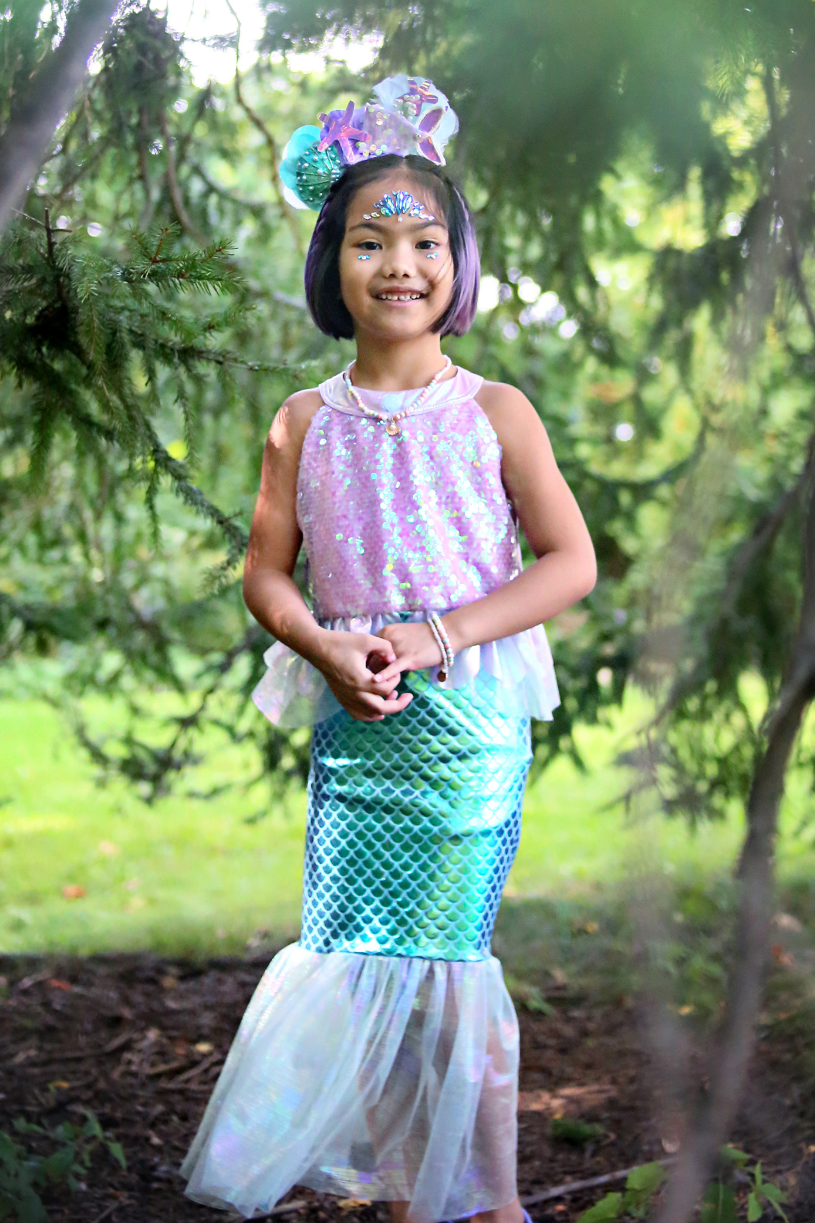 Robe de sirène Misty lila