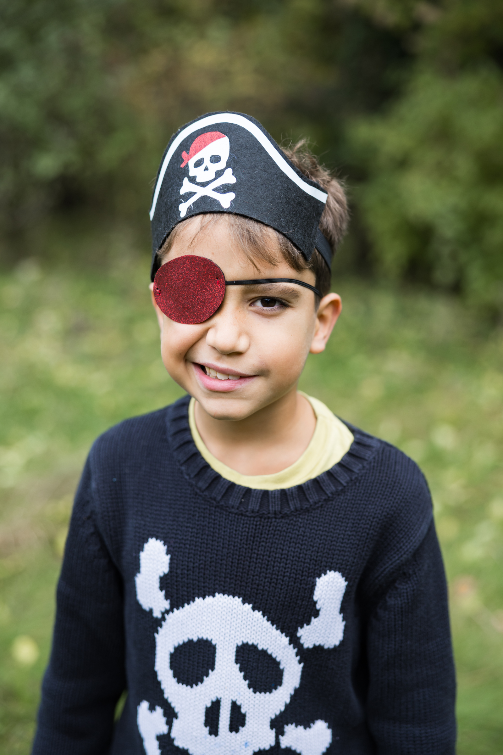 Bandeau chapeau de pirate avec cache-oeil