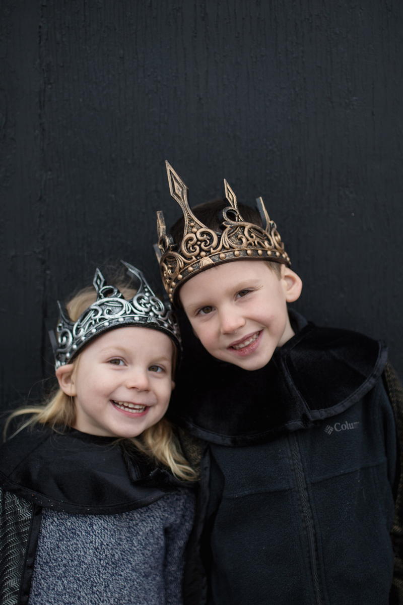 Couronne de roi luxe latex or/noir
