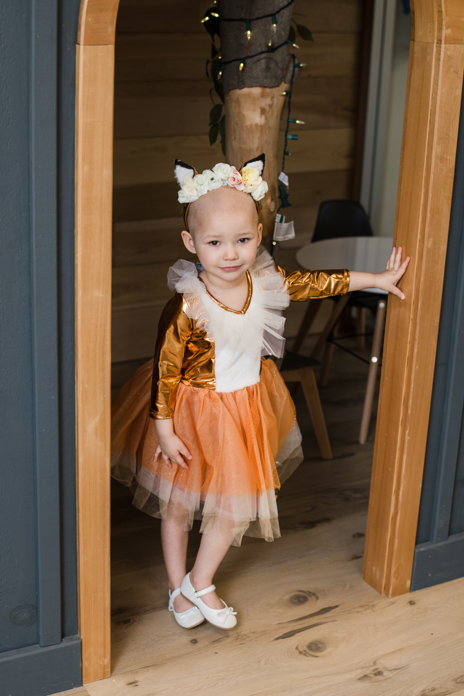 Robe de renard avec coiffe