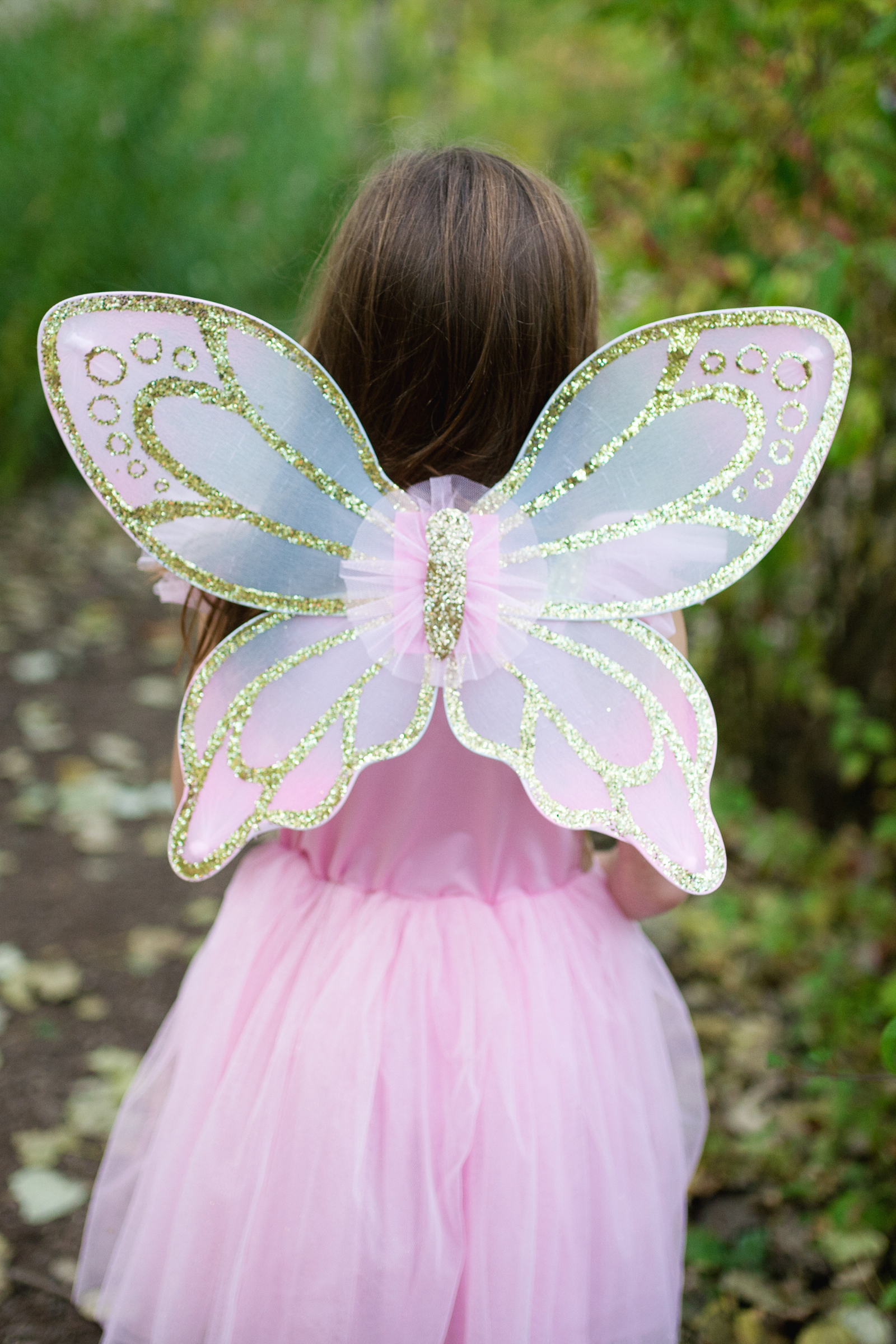Robe de papillon avec ailes, or