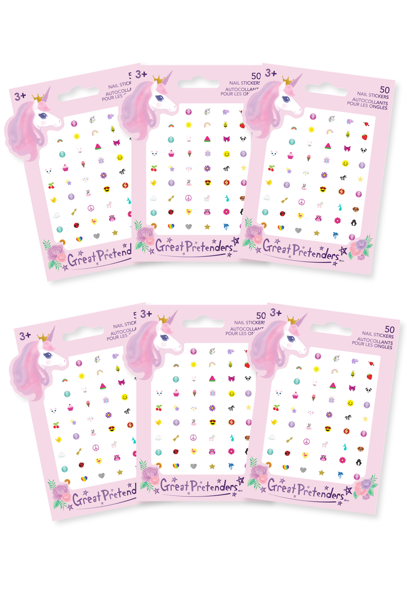 6 Packs Unicorn Nail Stickers