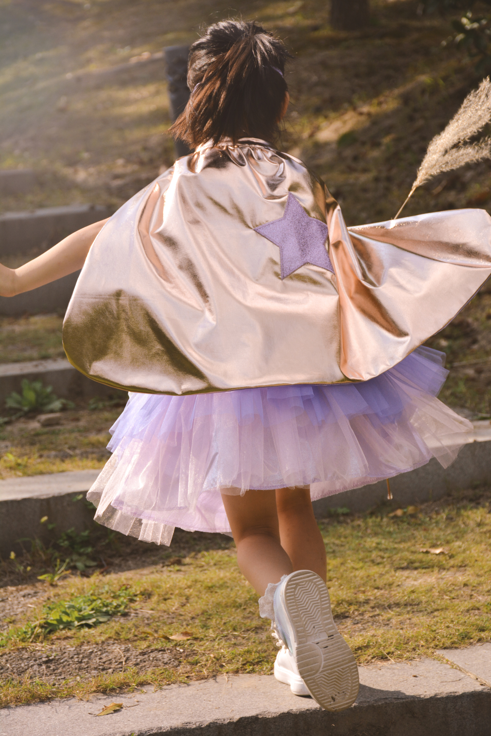 Super-duper Tutu, Cape & Mask, Metallic Rose Gold & Lilac