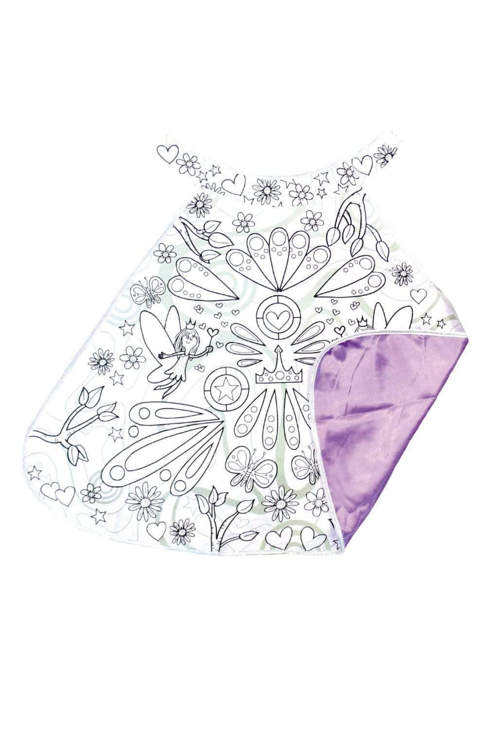 Cape à colorier - Fée, lilas