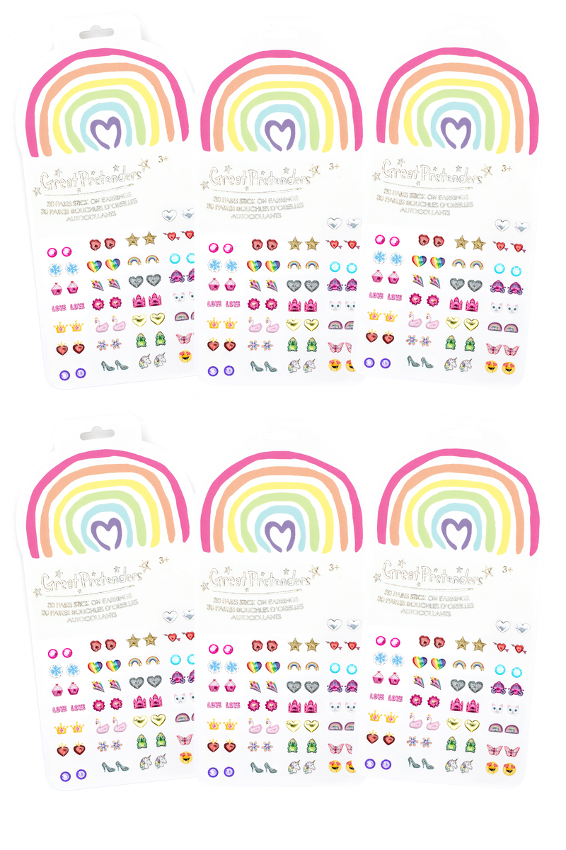 Rainbow Love Sticker Earrings 6pcs Bundle