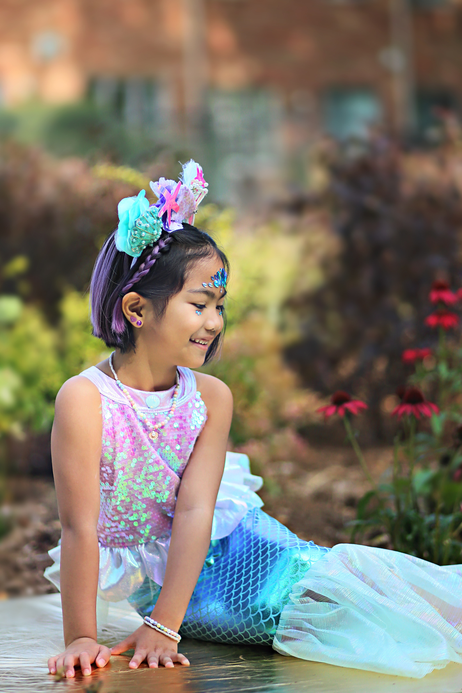 Robe de sirène Misty lila