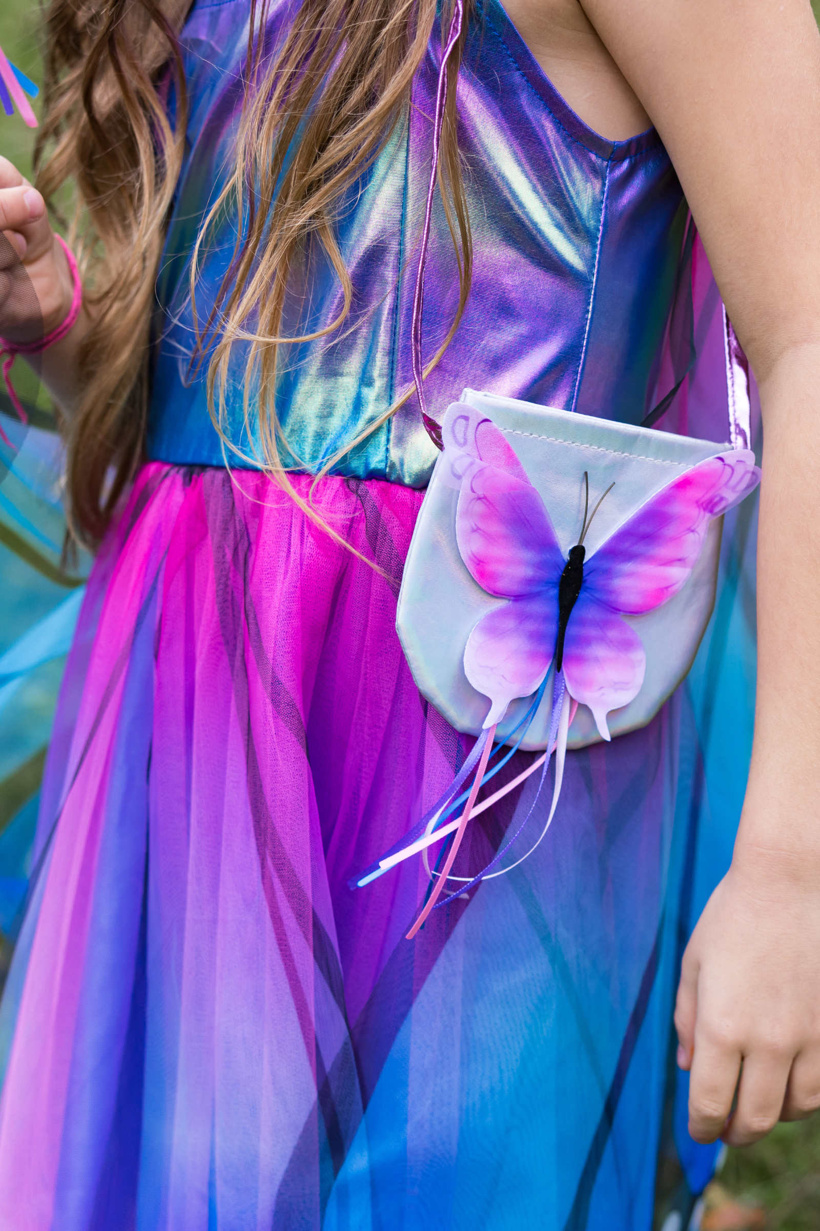 Robe de papillon avec ailes, bleu/violet