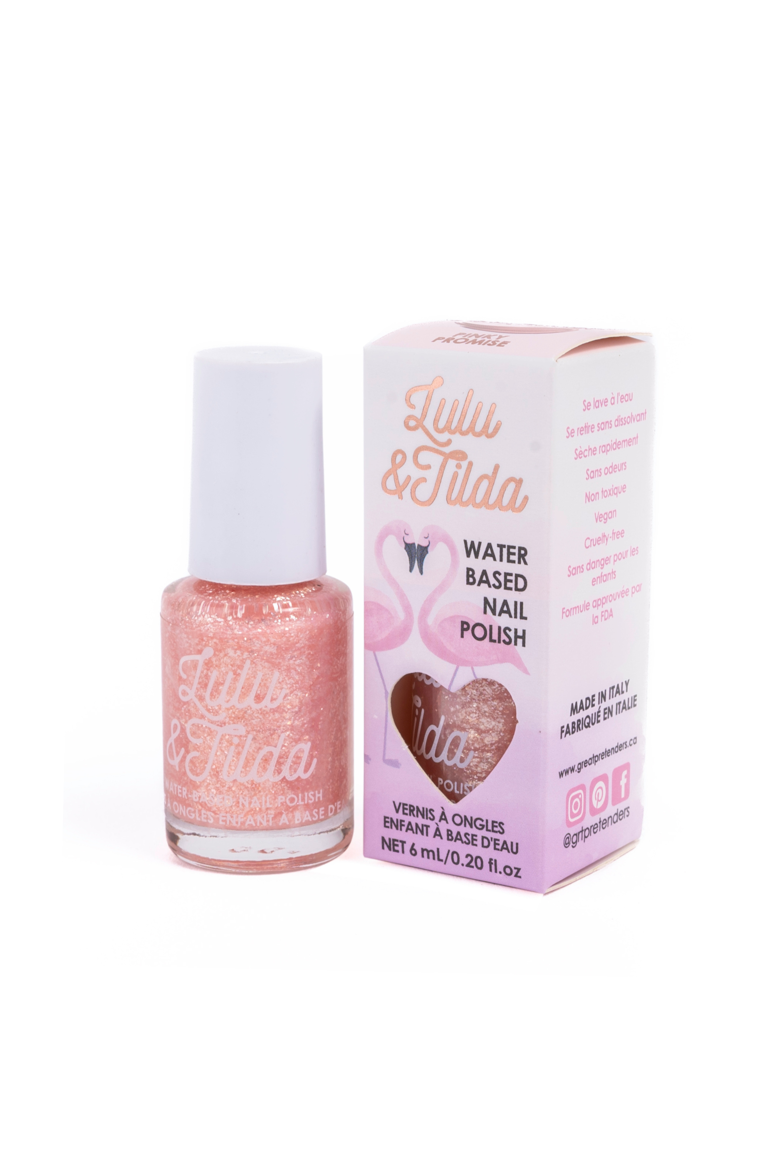 Vernis à ongles - Pinky Promise - se lave à l'eau - 6ml