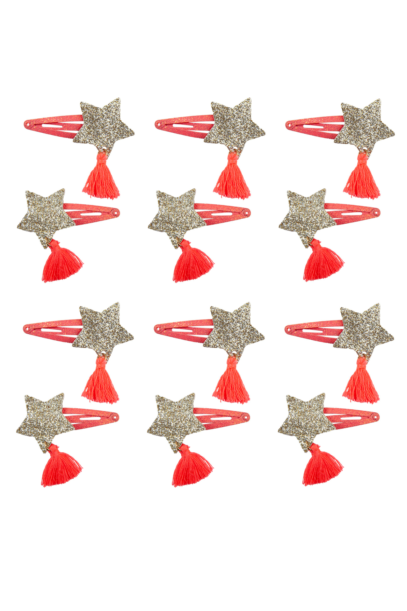 6 Pack Boutique Sassy Tassy Star Hairclips