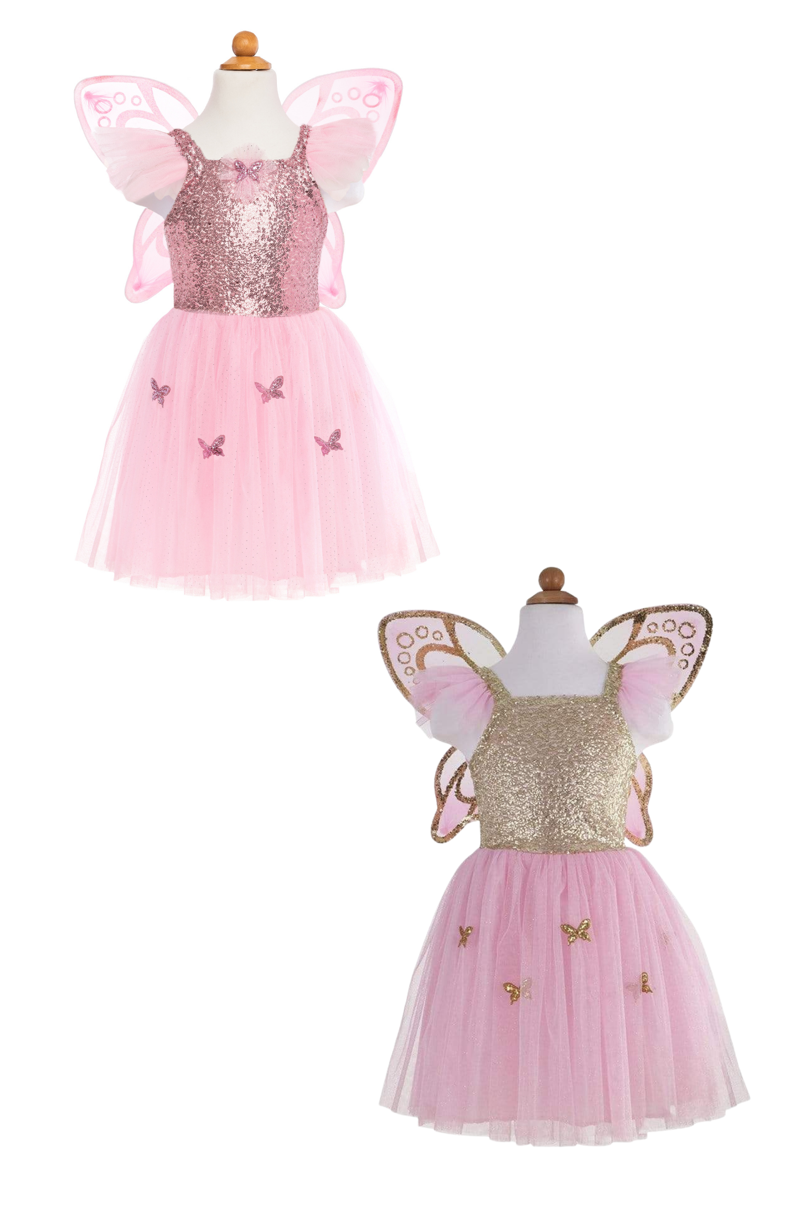 Sequins Butterfly Dress & Wings 2pc Bundle