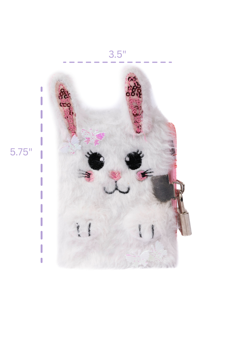 Mini Furry Journal with Lock & Pen