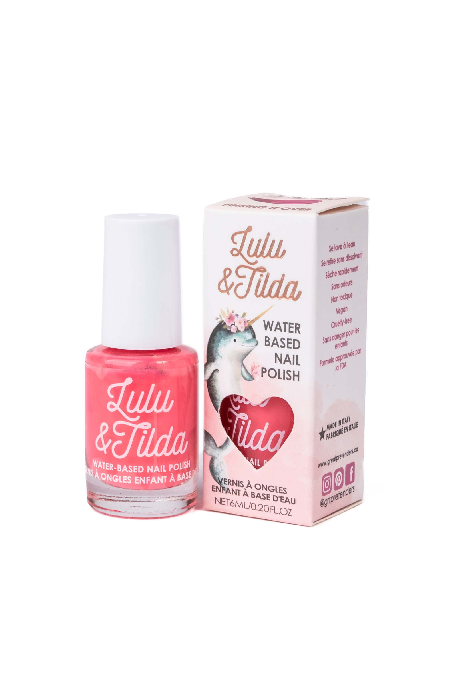 Vernis à ongles - Pinking it Over - se lave à l'eau - 6ml