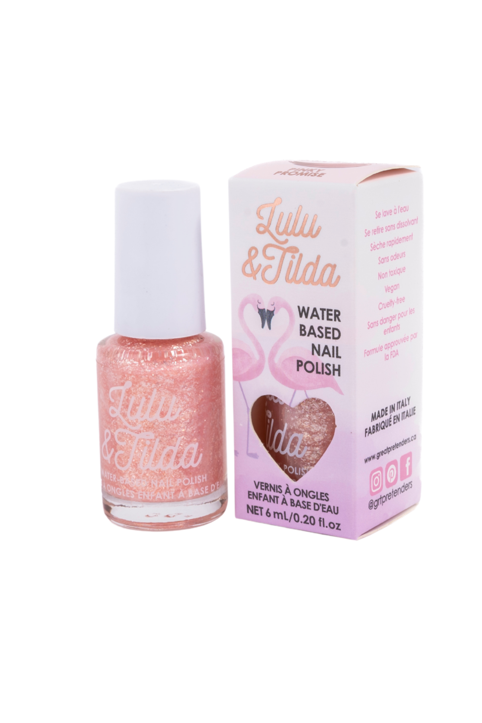 Vernis à ongles - Pinky Promise - se lave à l'eau - 6ml