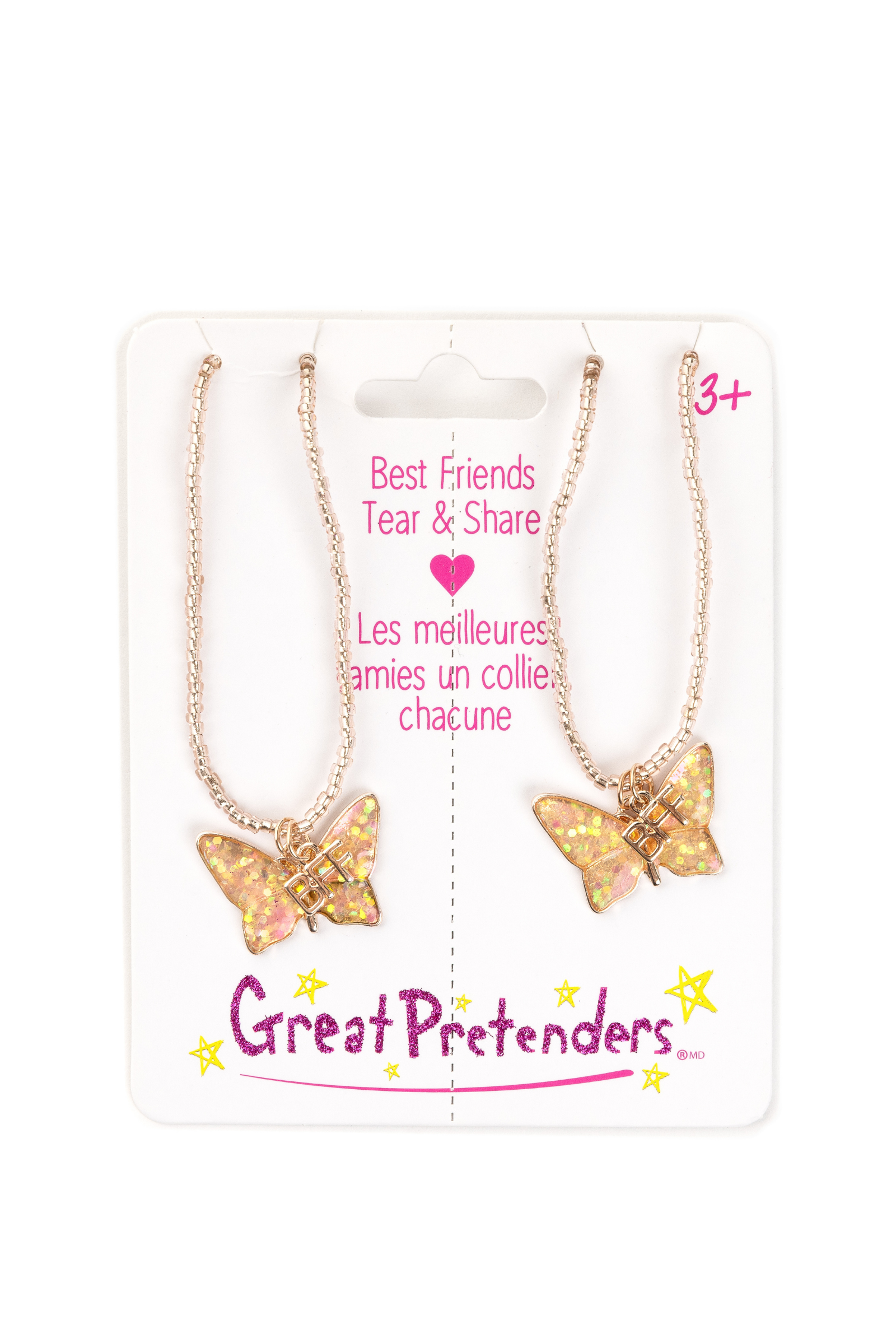 BFF Butterfly Share & Tear Necklaces