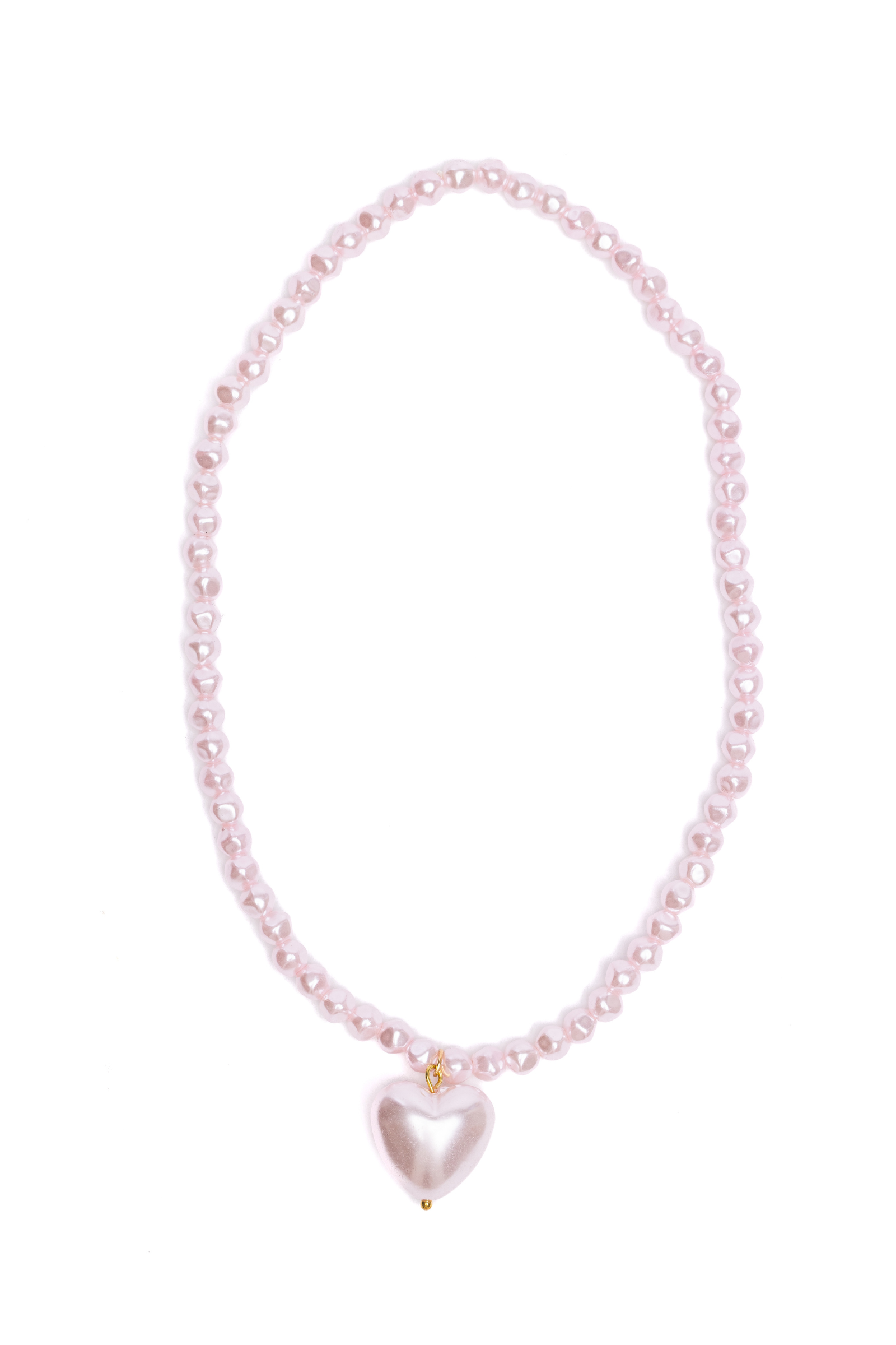 Pink Pearl Heart Necklace