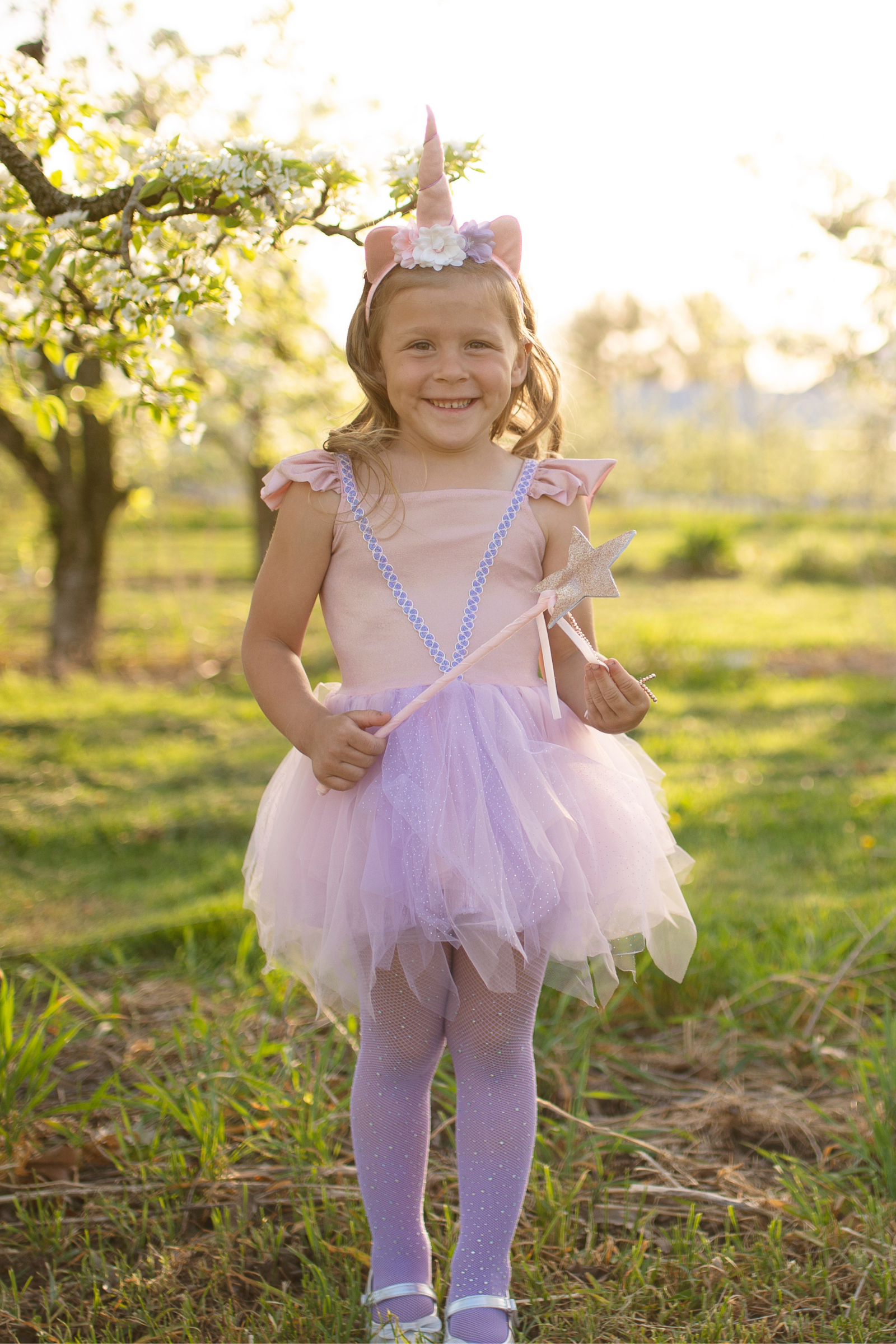 Pink Shimmer Unicorn Dress & Headband