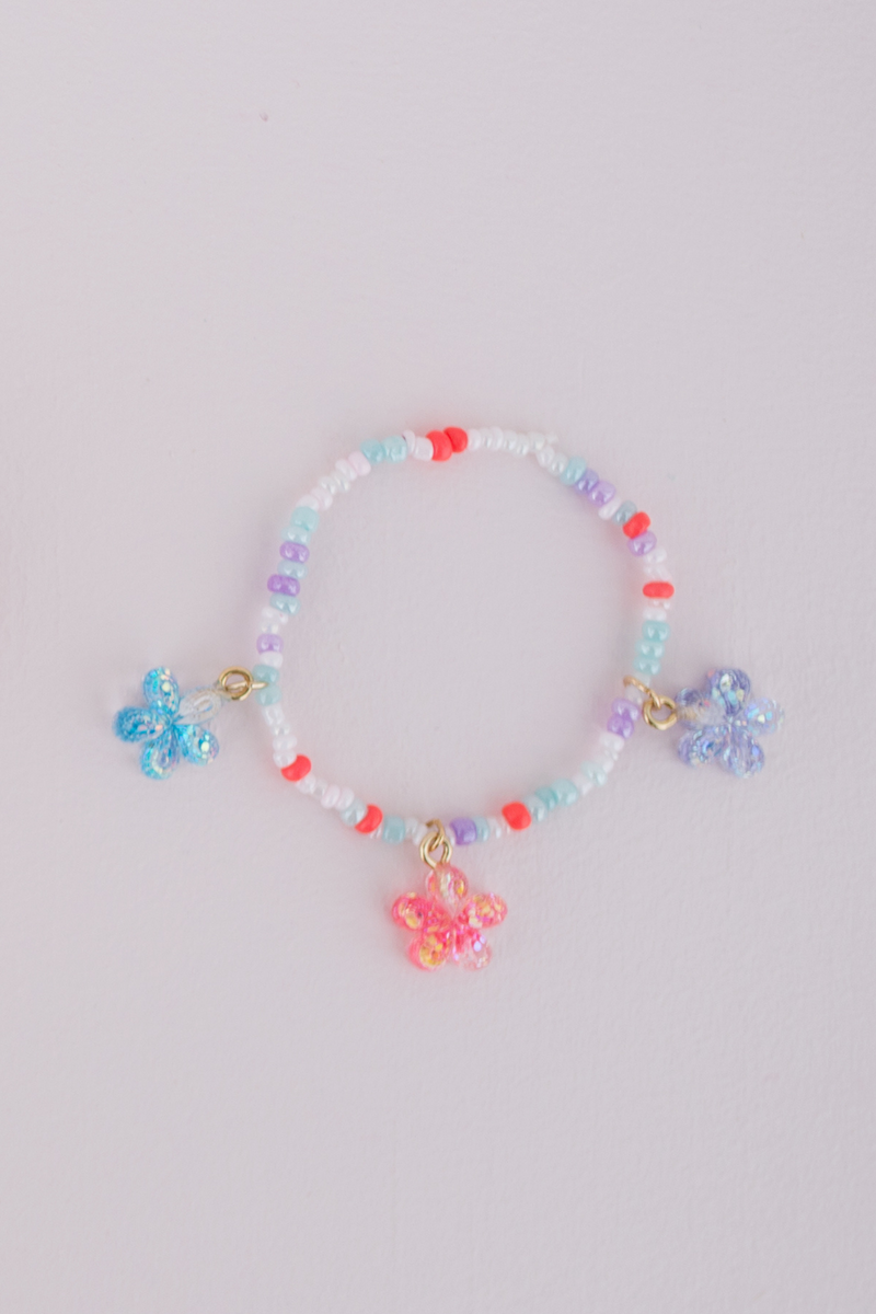 Boutique Shimmer Flower Bracelet