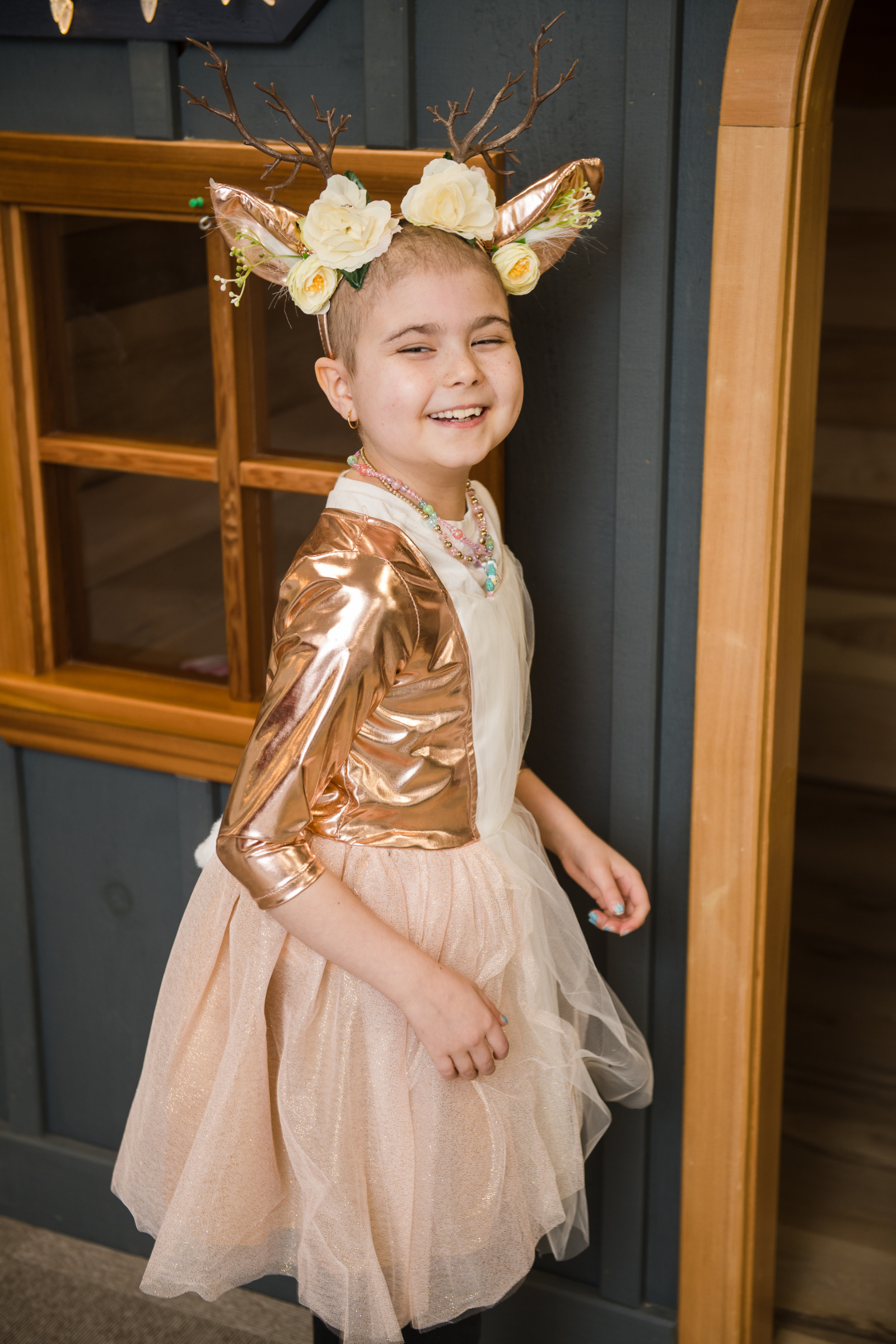 Robe de biche avec coiffe