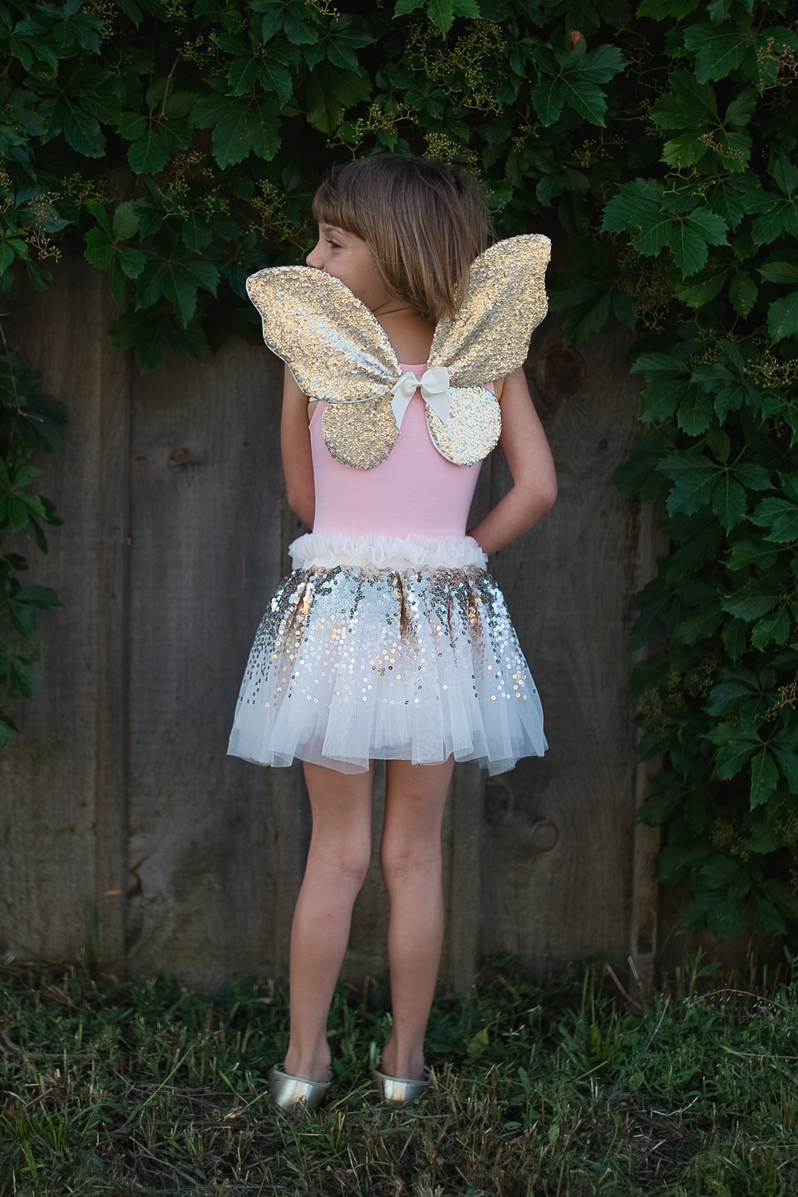 Gracious Gold Sequins Skirt, Wings, & Wand