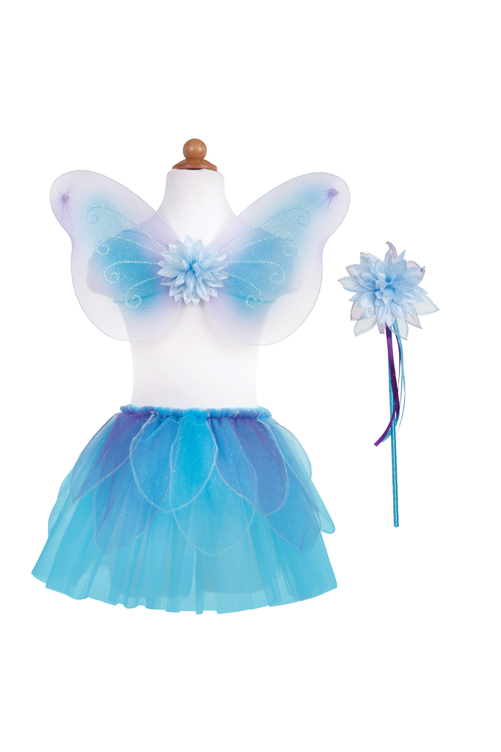 Fancy Flutter Skirt Sets with Wings & Wands