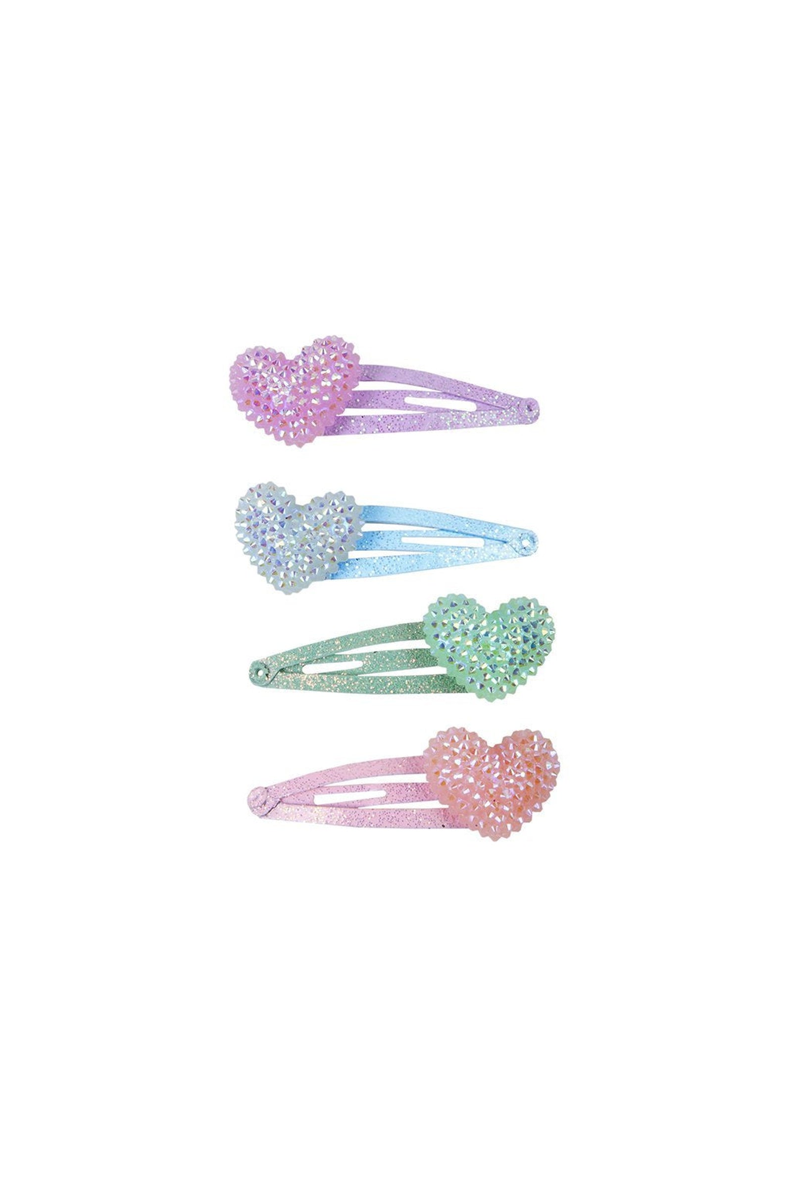 9pcs Women's Hair Clips Set With Red Heart Decor(random Delivery)