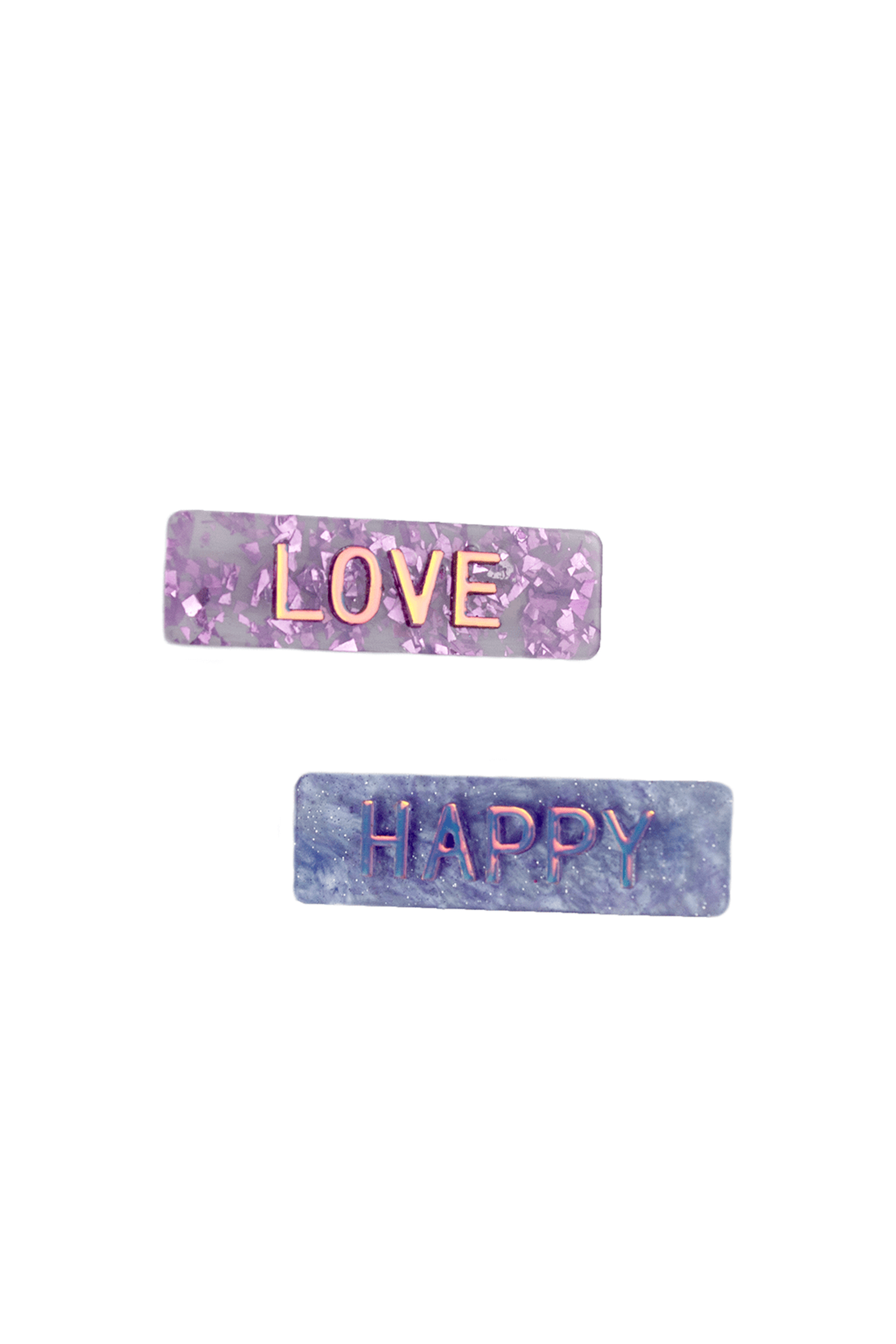 Happy Love Hair Clips