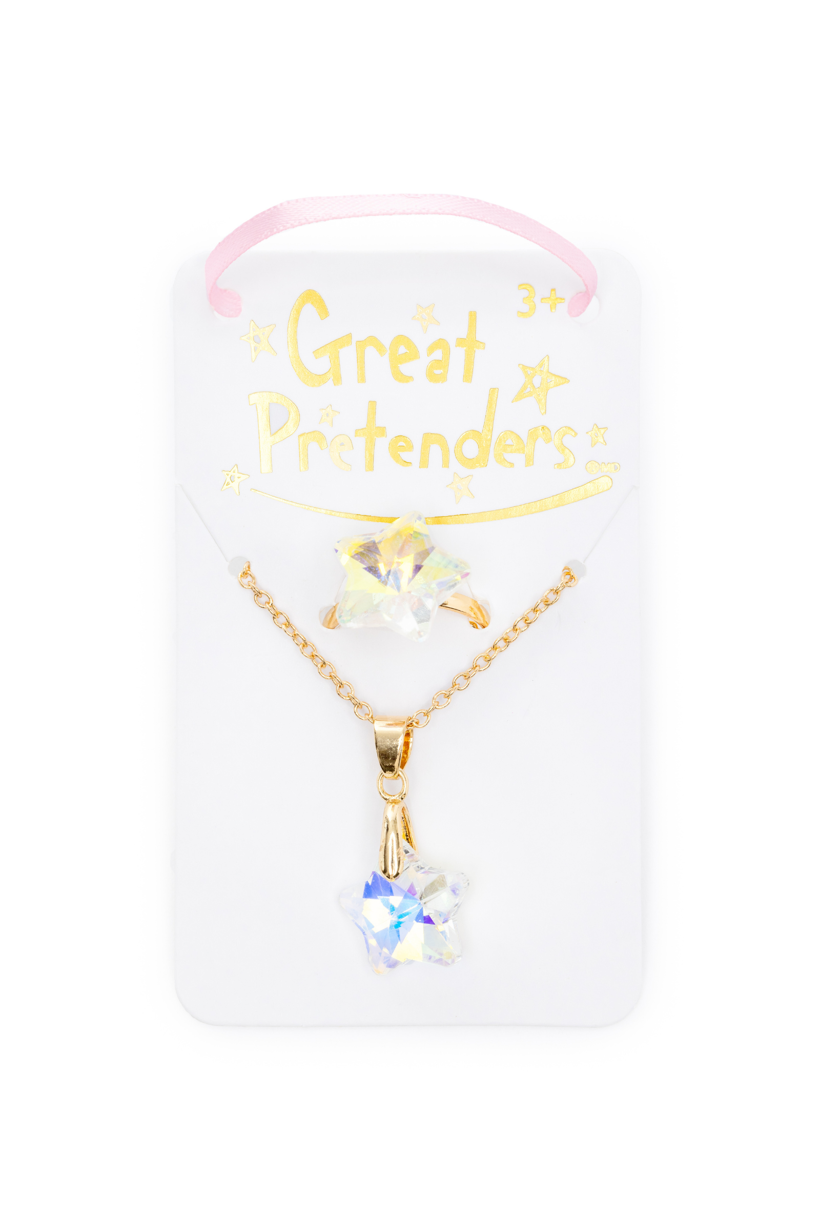 Boutique Holographic Star Necklace, Earrings and Ring Assortment