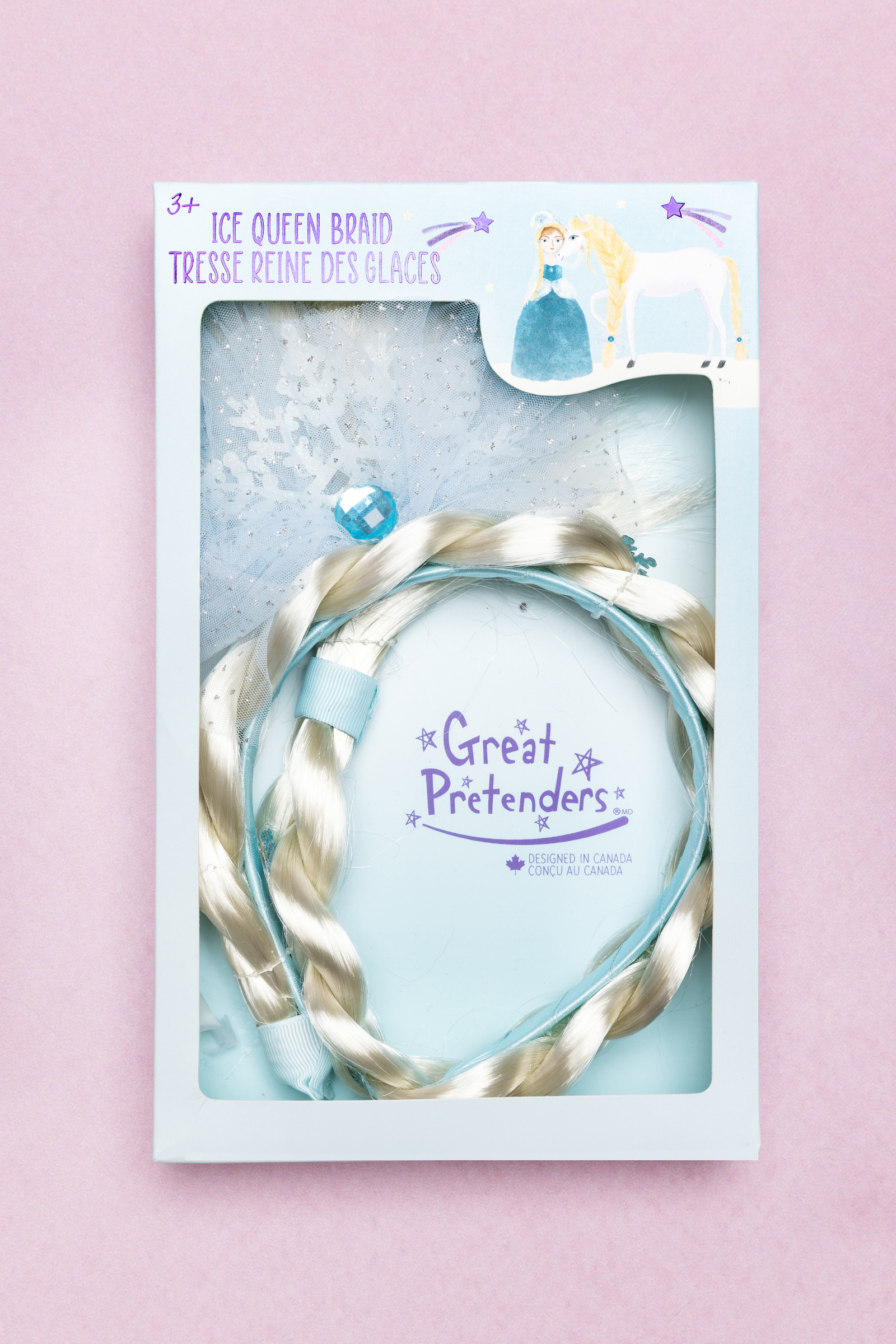 Tiare de la reine des neiges avec tresse