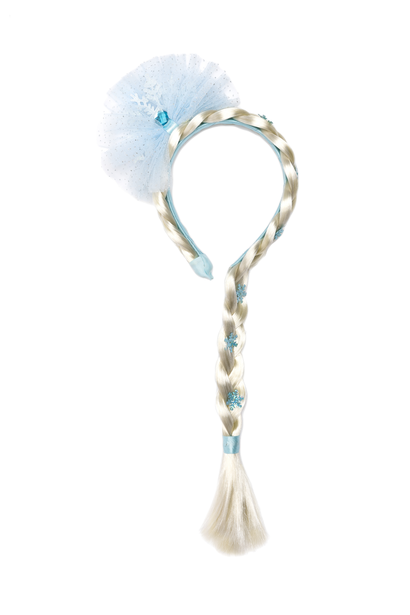 Tiare de la reine des neiges avec tresse