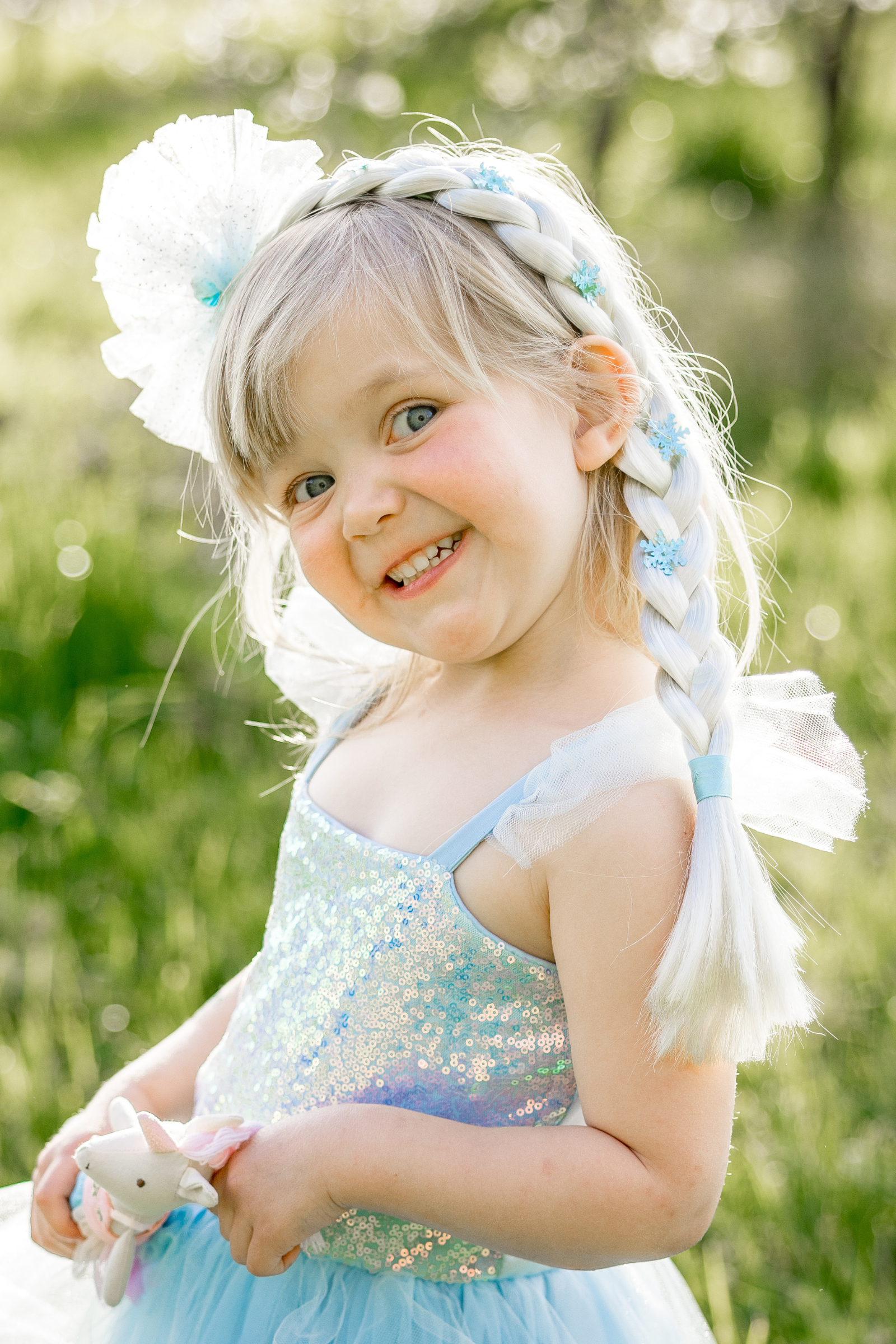Tiare de la reine des neiges avec tresse