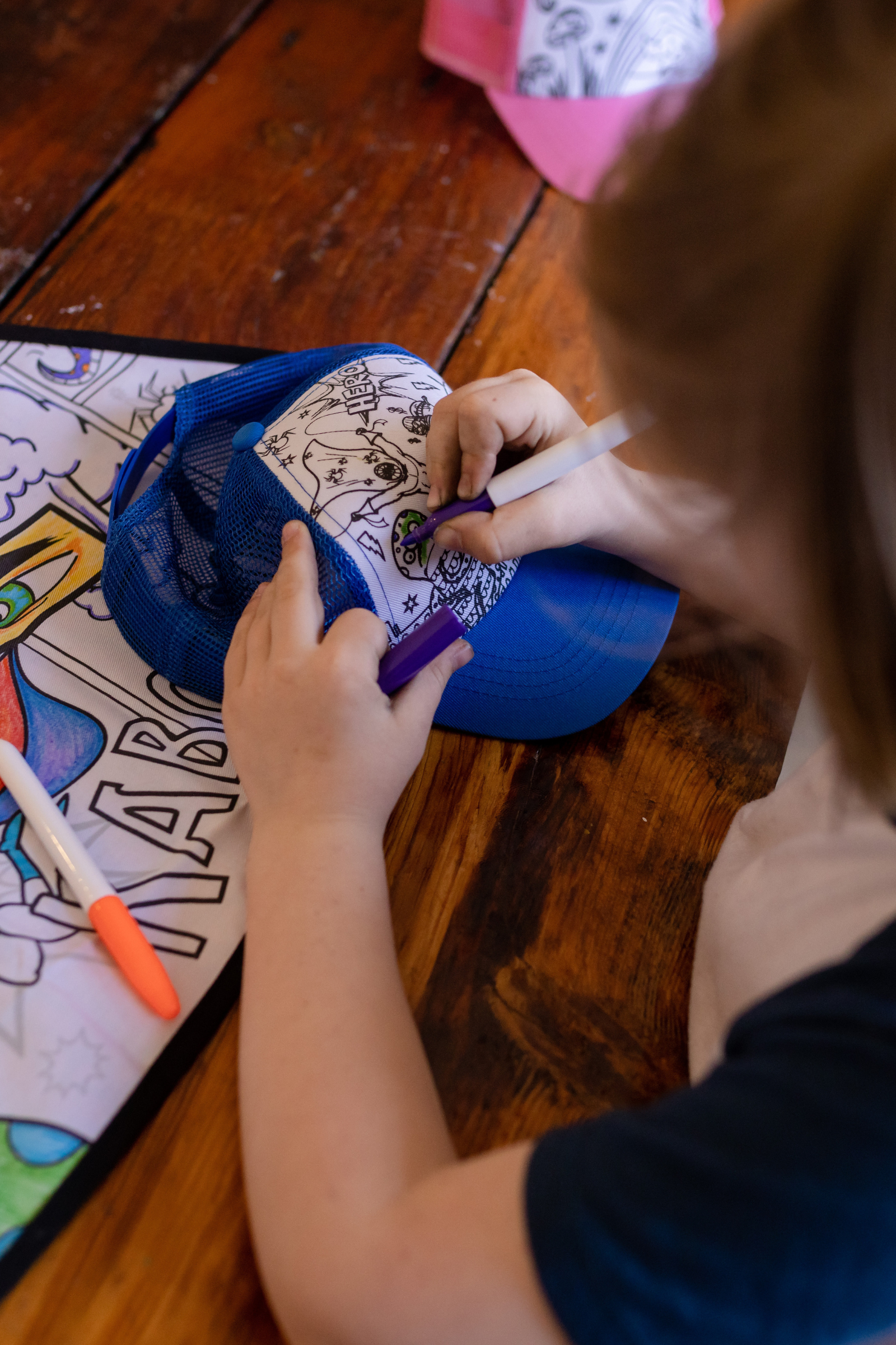 Superhero Colour-in Ball Cap