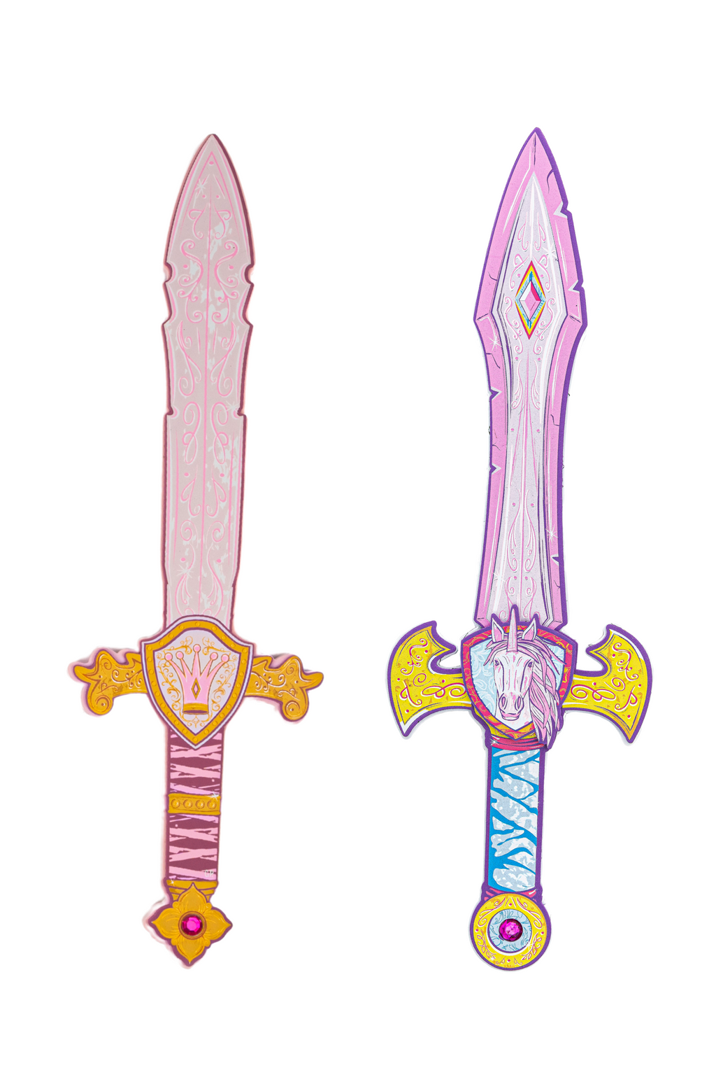 2 Piece Princess & Unicorn Power EVA Foam Sword Bundle