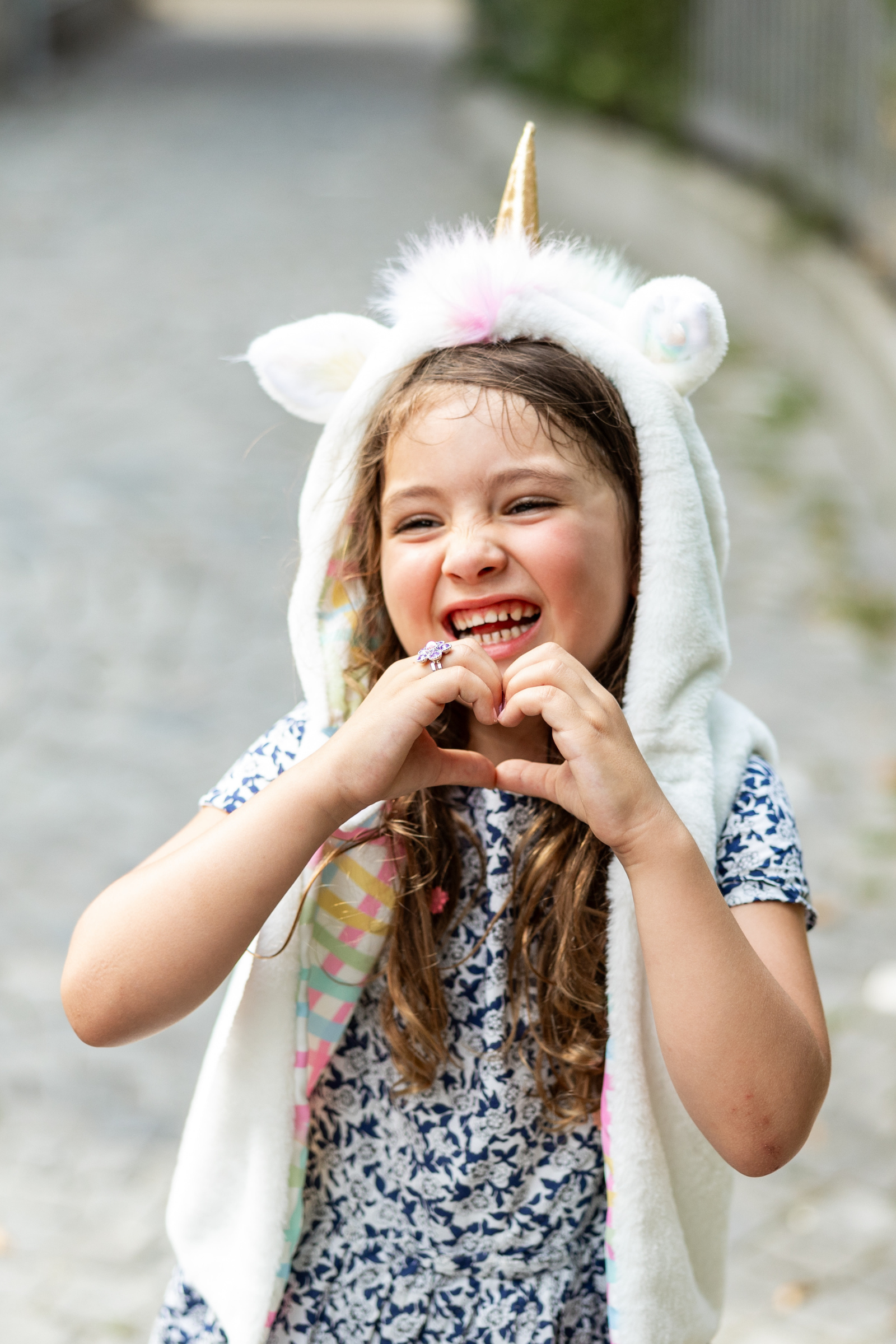 Gilet avec capuche de licorne