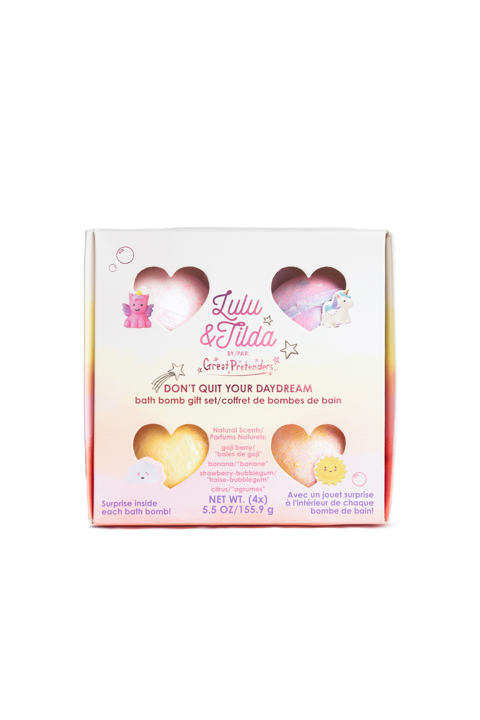 Coffret de bombes de bain « Ne quitte pas tes rêves », avec un bijou surprise à l'intérieur