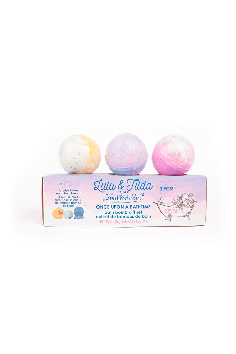 Coffret de bombes de bain « Il était une fois le bain », avec squishie surprise à l'intérieur