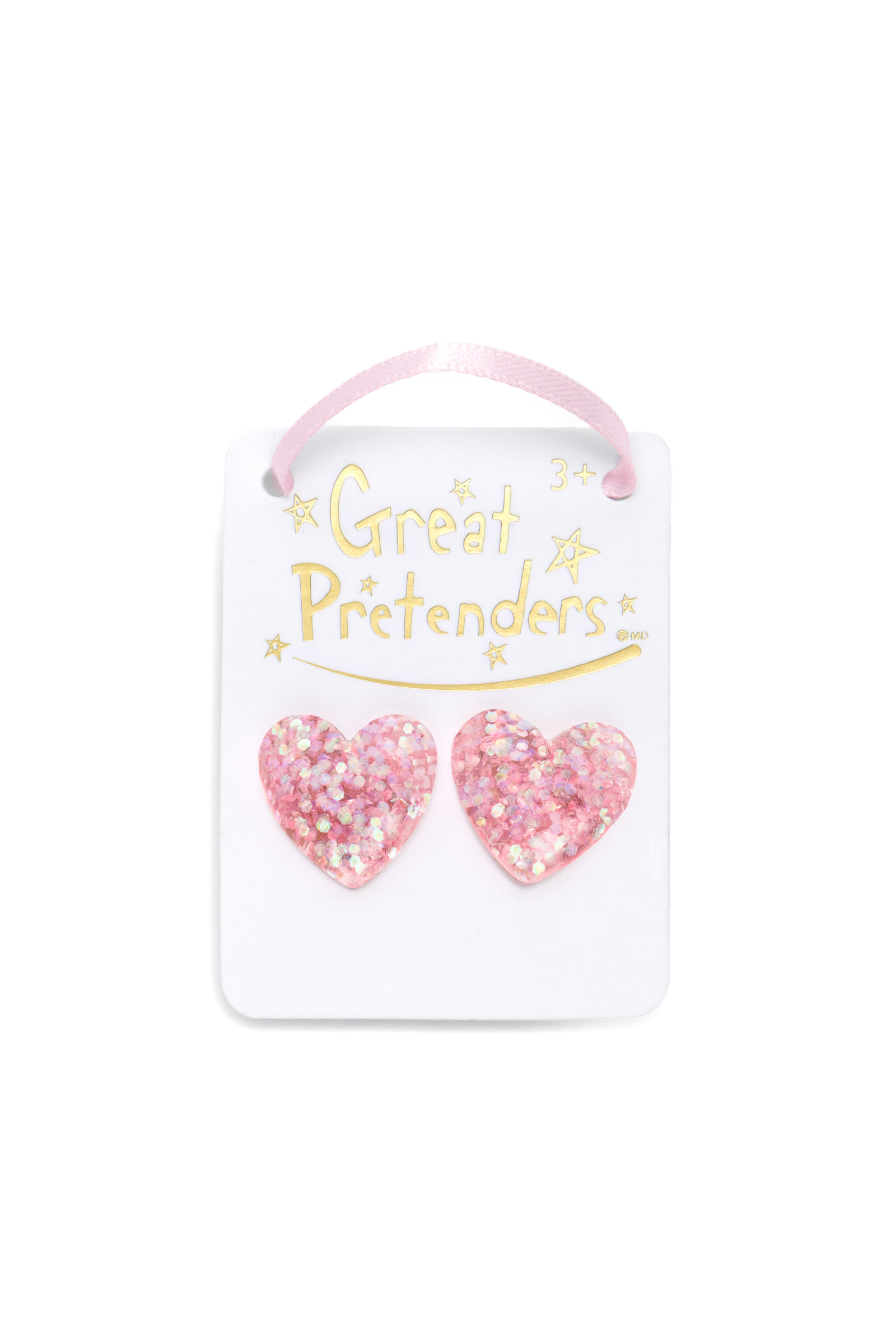 Boutique Glitter Hearts Clip On Earrings, Assorted