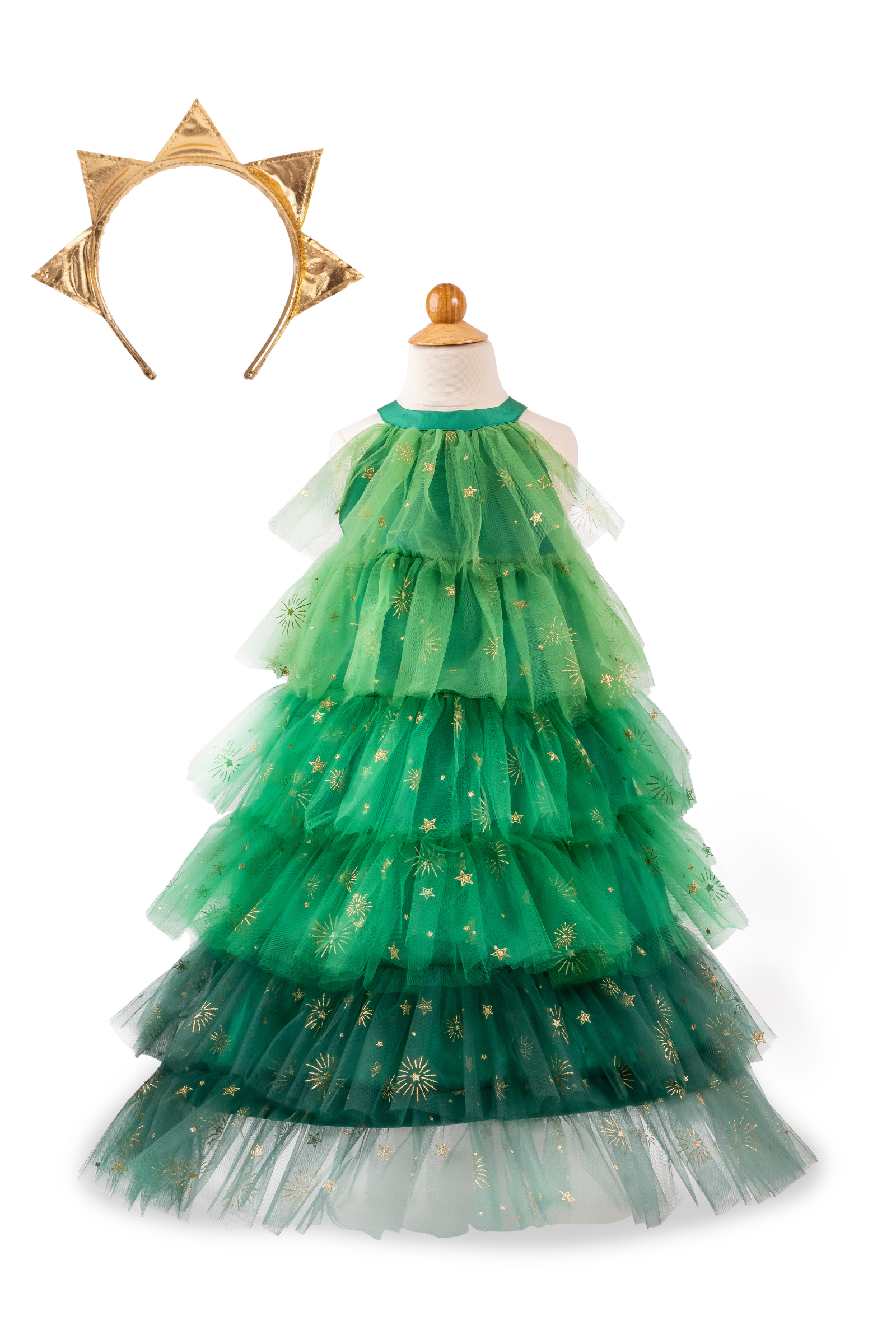 Christmas Tree Dress & Headpiece